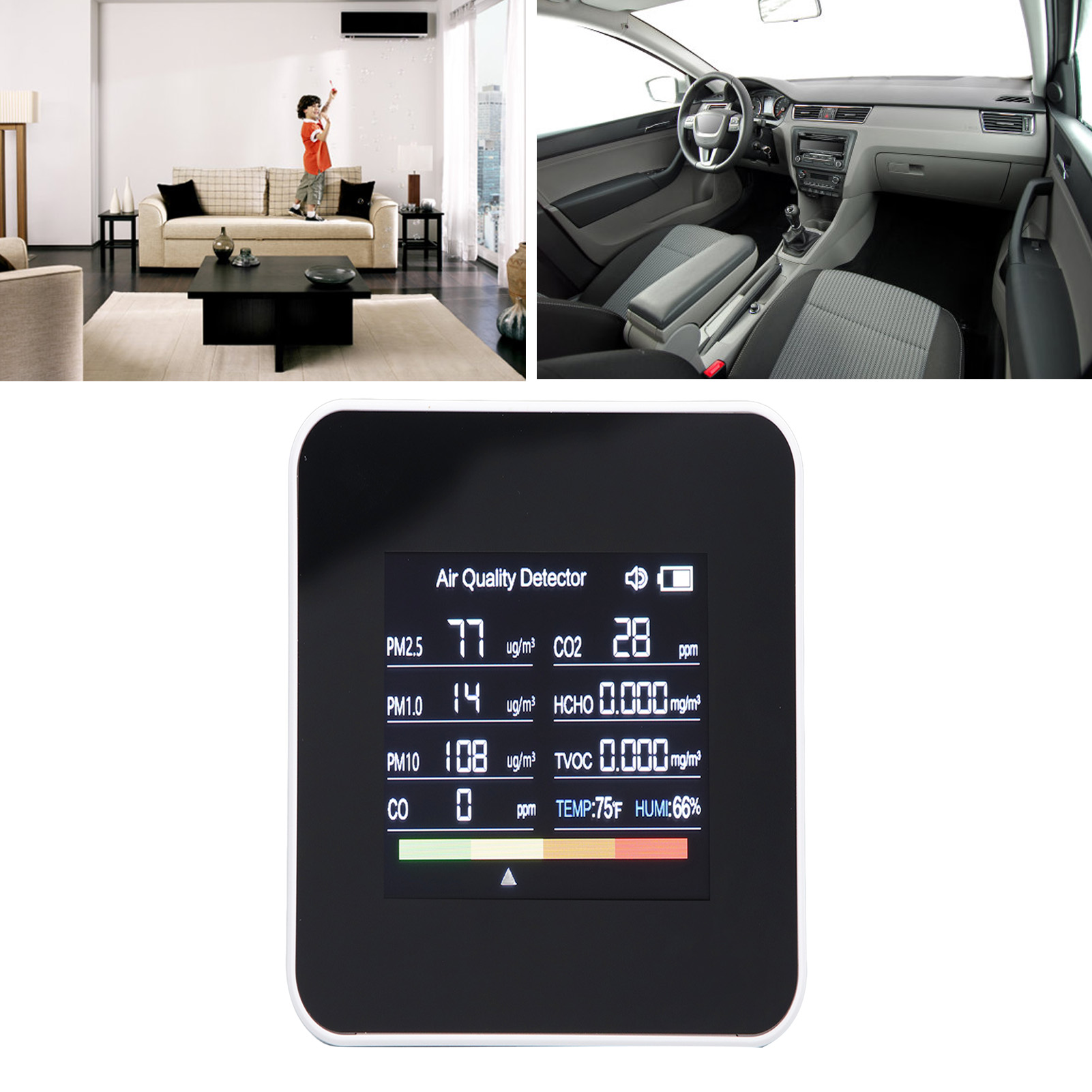 2co9 9-in-1 Luftqualitätsdetektor, Multifunktionsdetektor
