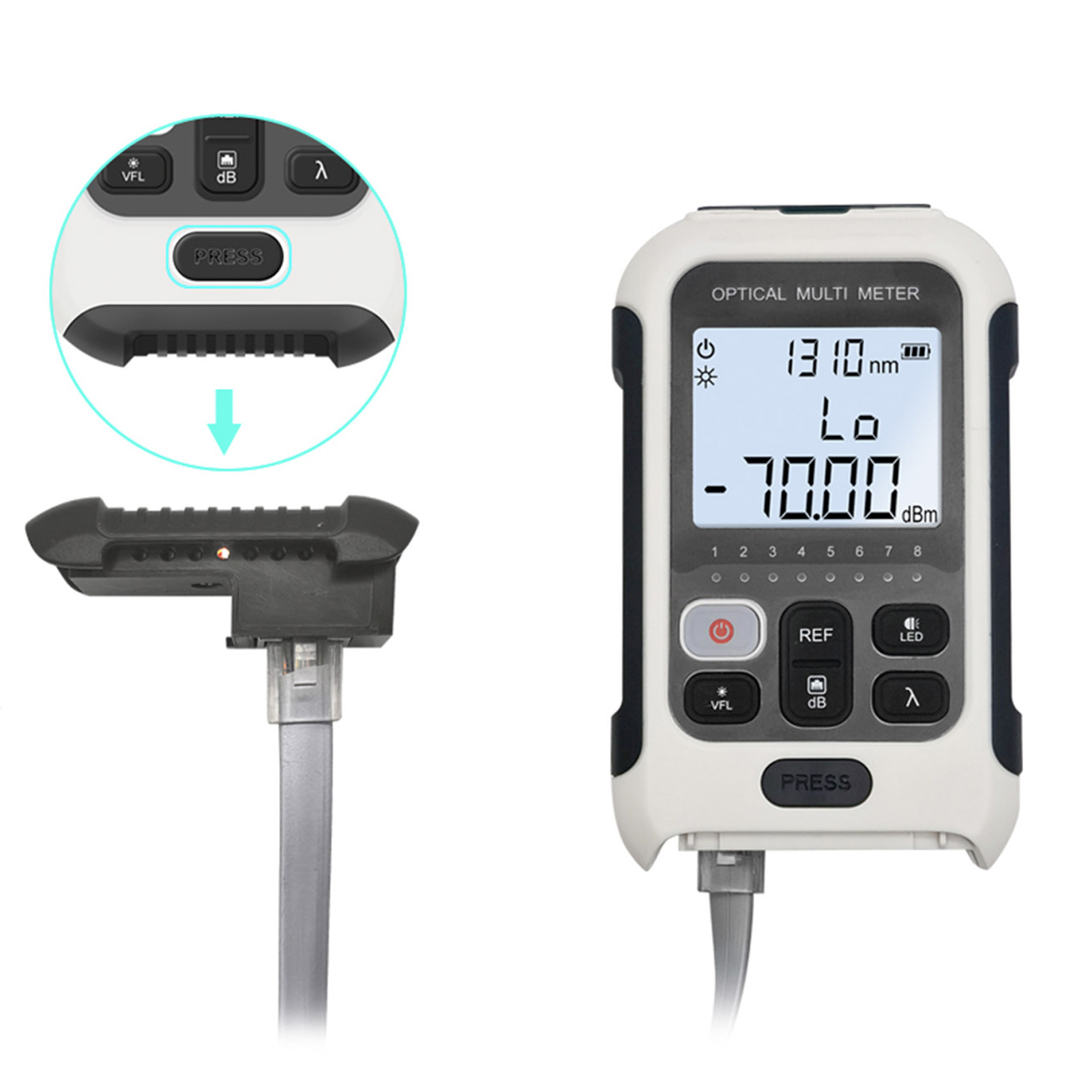 Tm570a Multifunktionales Optisches Wattmeter, Hochpräzises 3-in-1-wattmeter, -70 Bis +10 Dbm