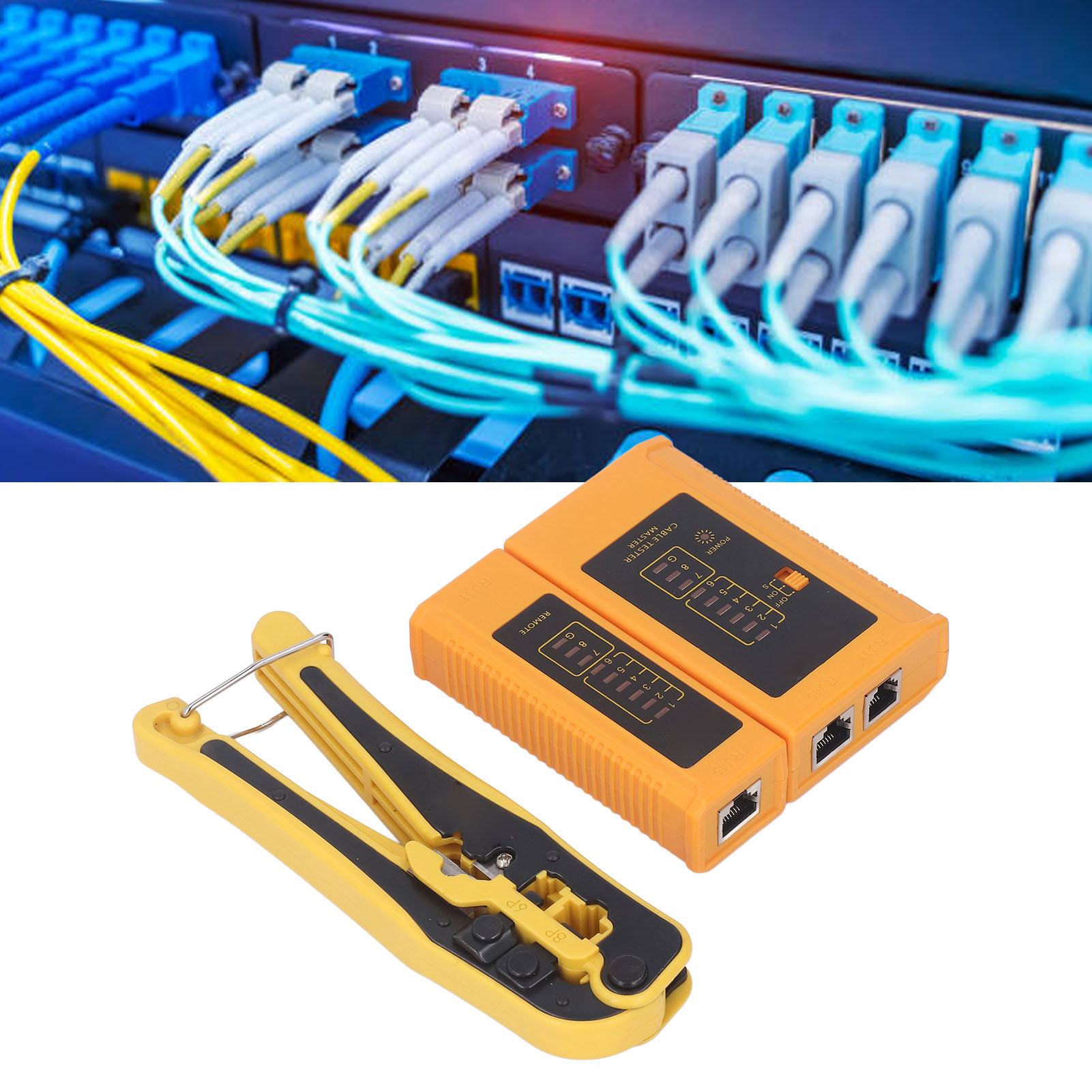 Tu-n5684a Rj45 3-in-1 Netzwerk-crimpwerkzeug, Universelles Ratschenwerkzeug Für Telefonanschlüsse + Tu-468l Netzwerktester-kit
