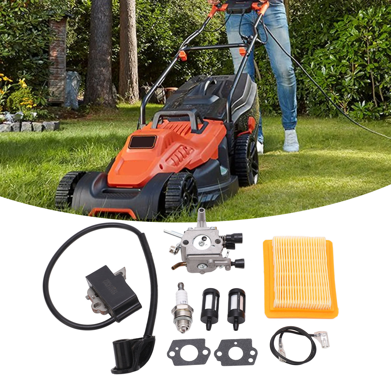 Vergaser-reparatursatz Für Stile Rasenmäher Fs200, Fs200r, Fs250, Fs250r, Fs120, Fs120r, Fs300, Fs350, Teilenummern: 41341200603, 41344001301