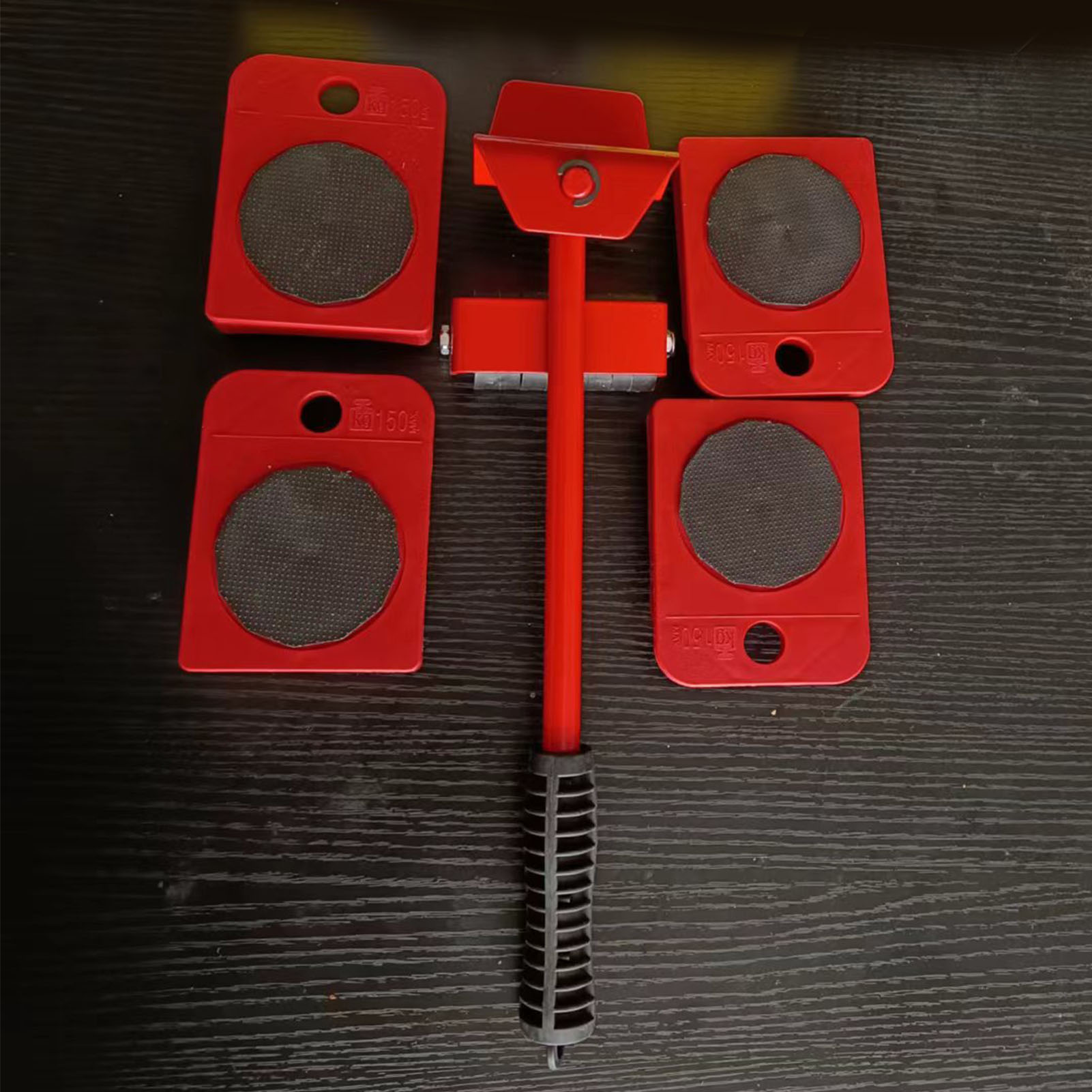 Schwerlast-hebeset (1 Stück), 5-teilig, Roter Karton, Umzugswerkzeug, Verlagerungswerkzeug, Hardware