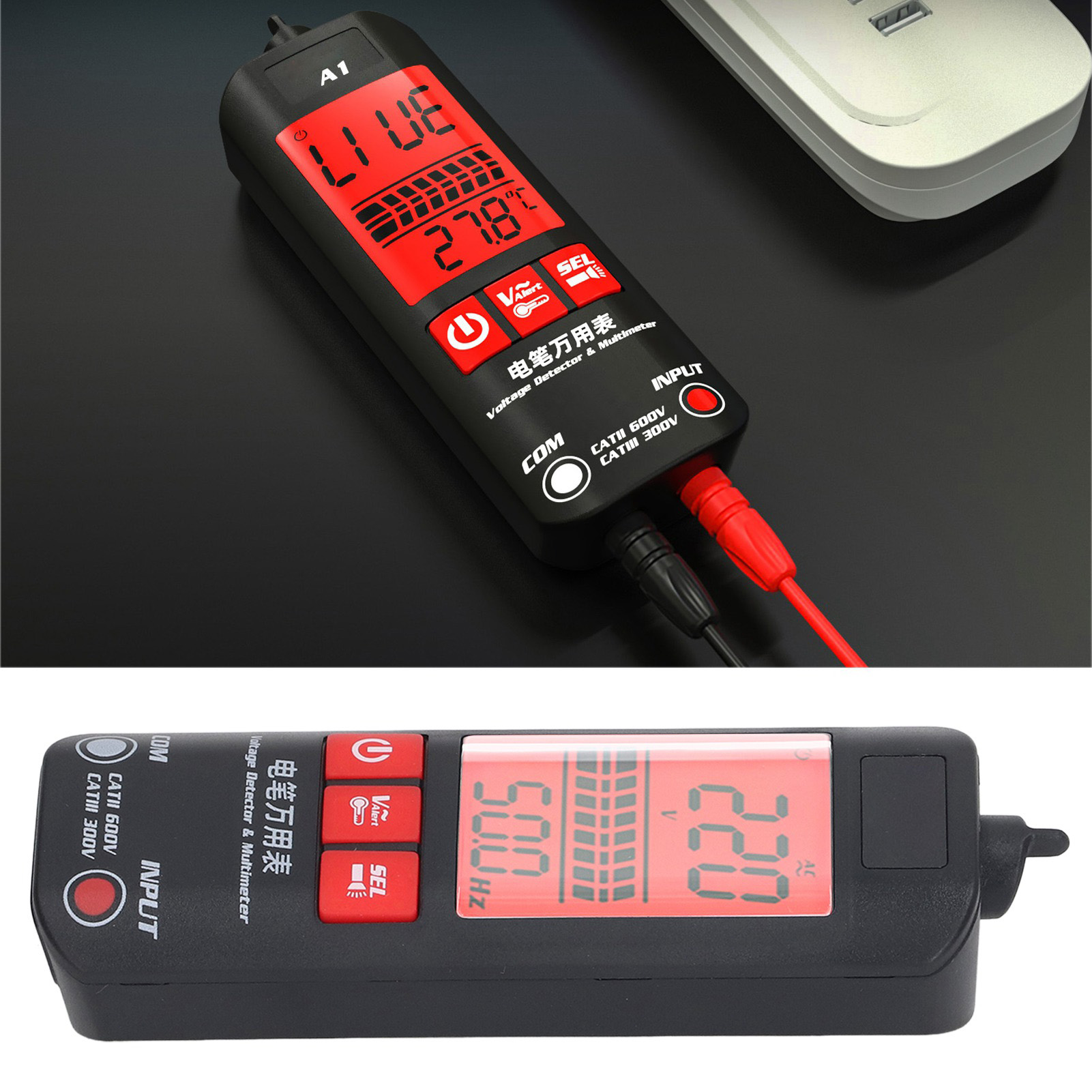 Bside A1 Miniatur-multimeter, Tragbares, Intelligentes Dual-mode-multimeter Mit Hoher Präzision Zur Prüfung Von Elektrischen Spannungen Und Durchgangsprüfungen