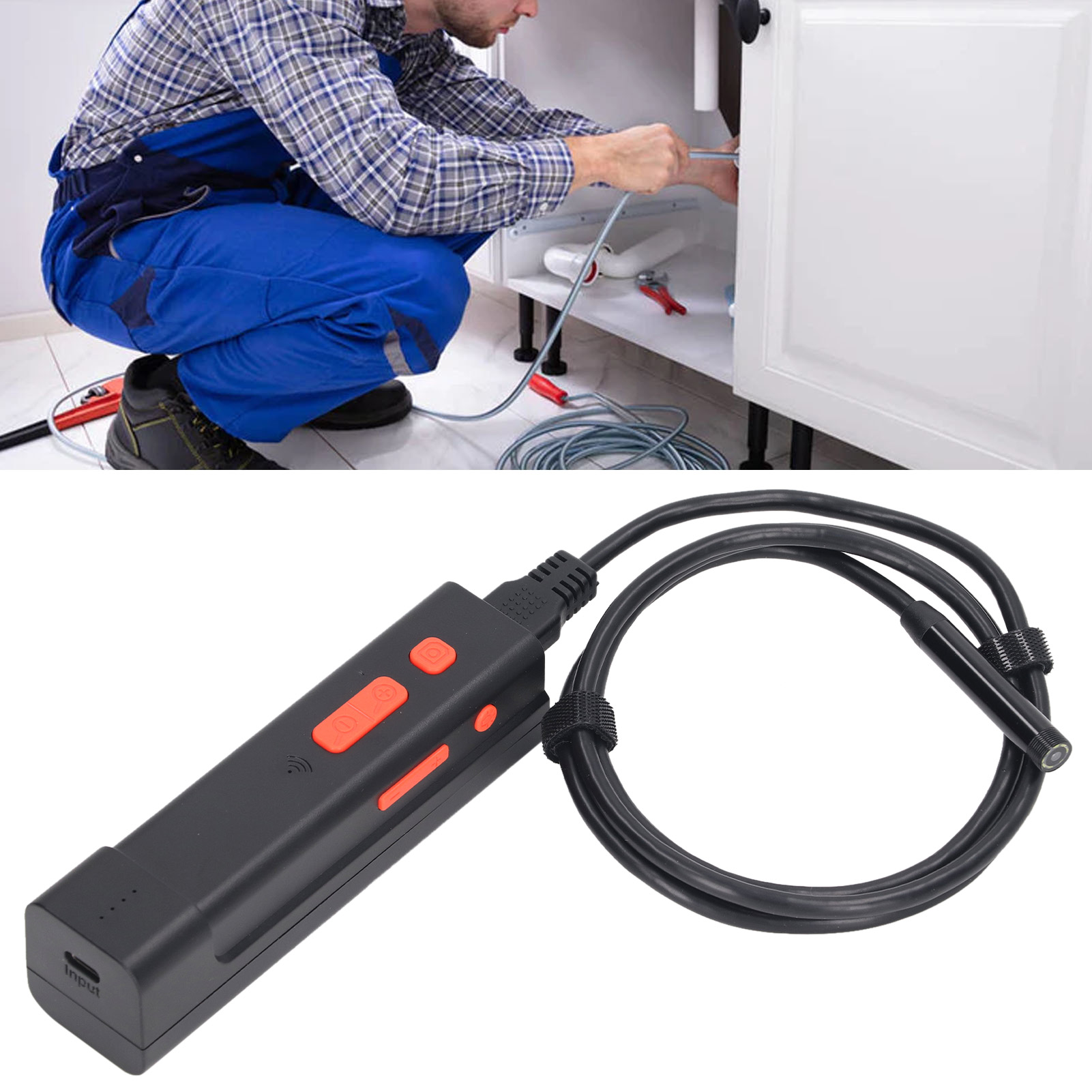 Y21-8 Mm Hochauflösendes 1080p Wasserdichtes Endoskop Mit Wi-fi, Industrieendoskop Für Rohrleitungen, Tragbares Endoskop.