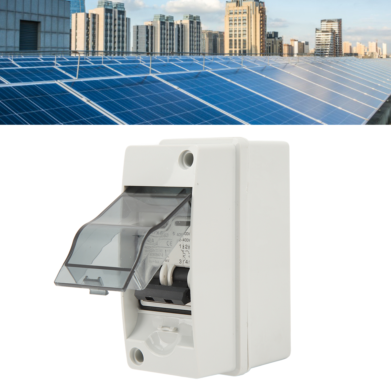 Baoyi 2p Dc Miniatur-leistungsschalter, 12v-400v Dc Und 90-400v Ac, Trennschalter, Ip65 Wasserdicht, Miniatur-dc-leistungsschalter Für Photovoltaikanlagen, 32 Ampere, Miniatur-dc-leistungsschalter Für