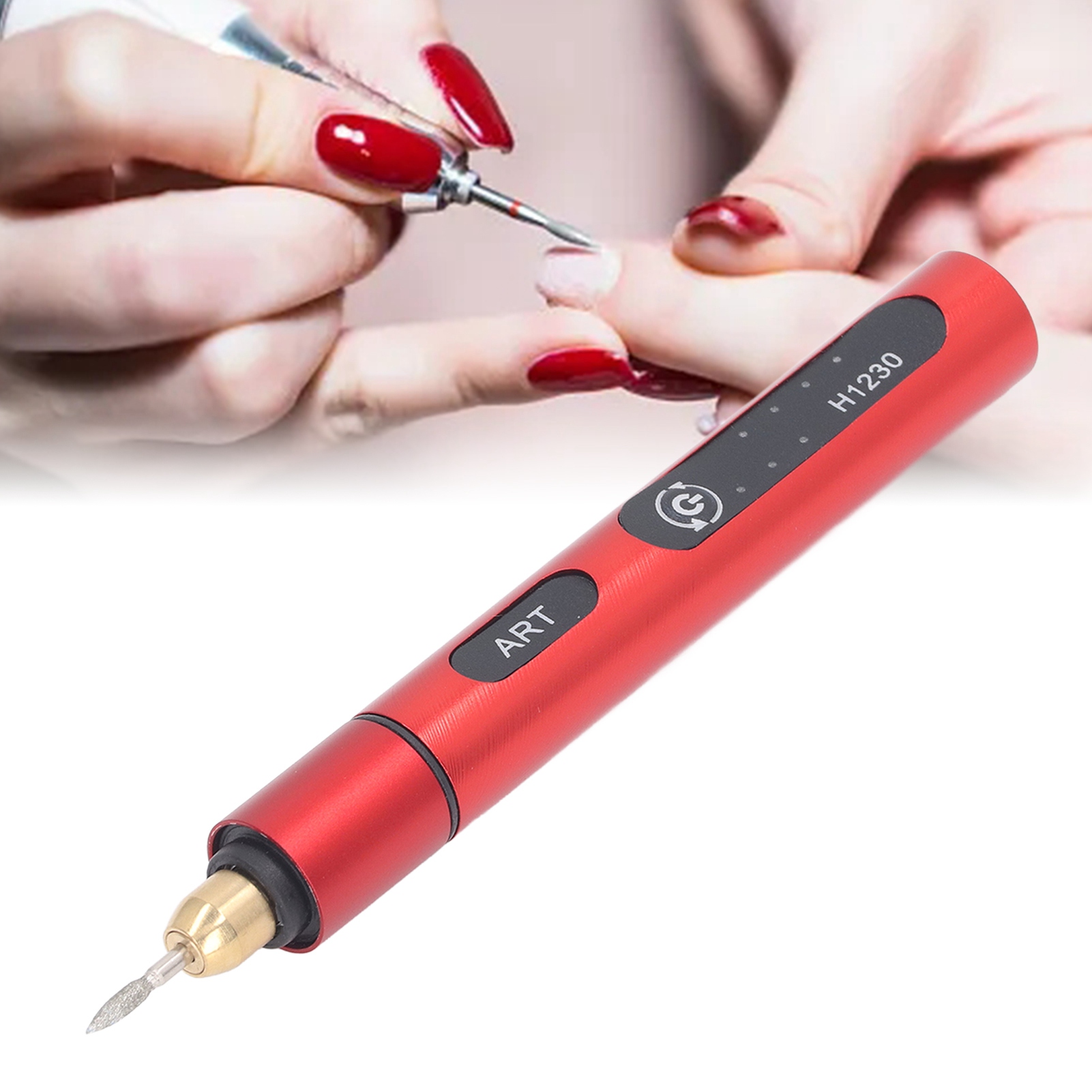 Neuer, Wiederaufladbarer Mini-elektroschleifer, Kleiner, Tragbarer Elektroschleifer, Elektrischer Gravierstift, Polierstift Für Beschriftungen, Rot