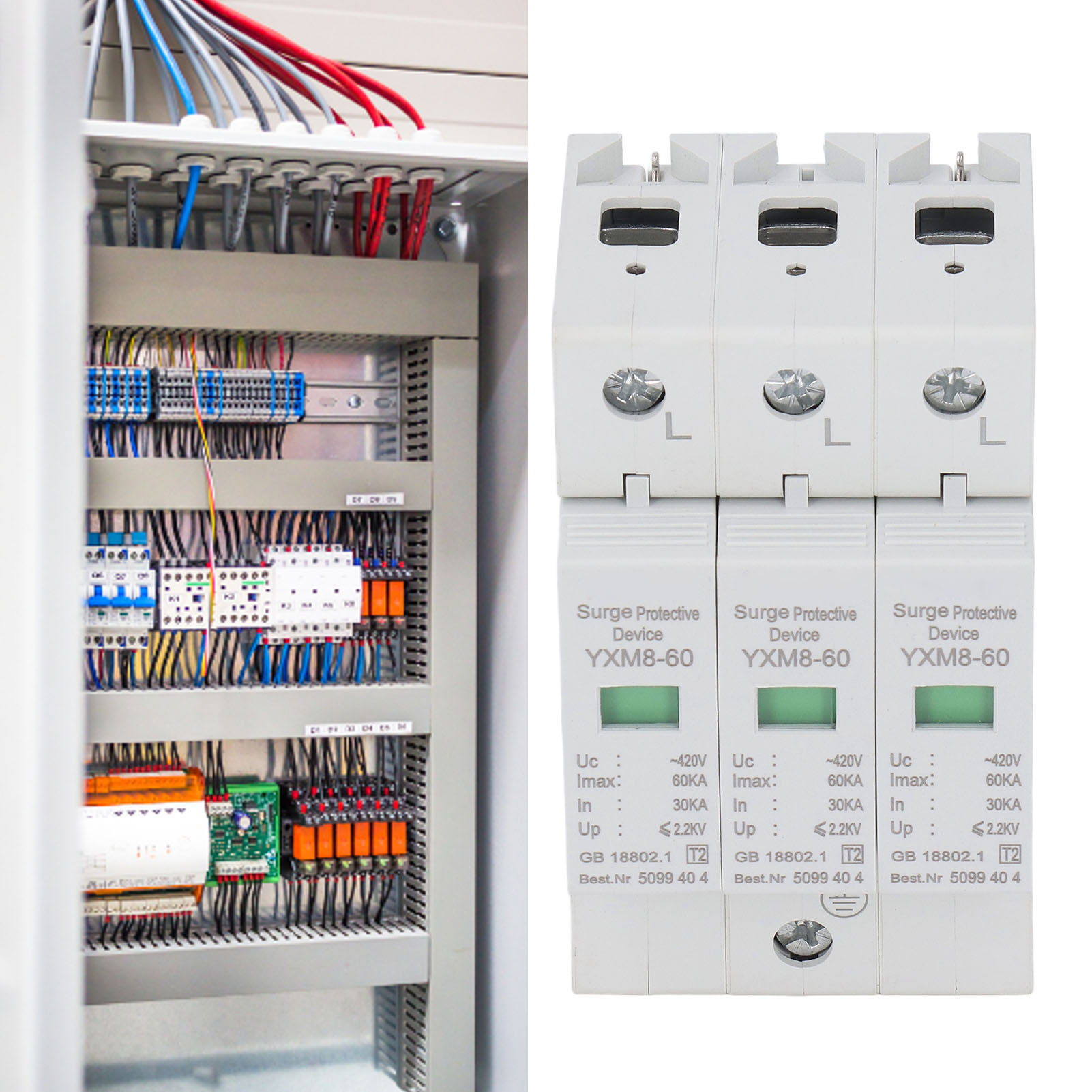 Yxm8-60 60 Ka 420 V Dreiphasen-überspannungsschutzmodul