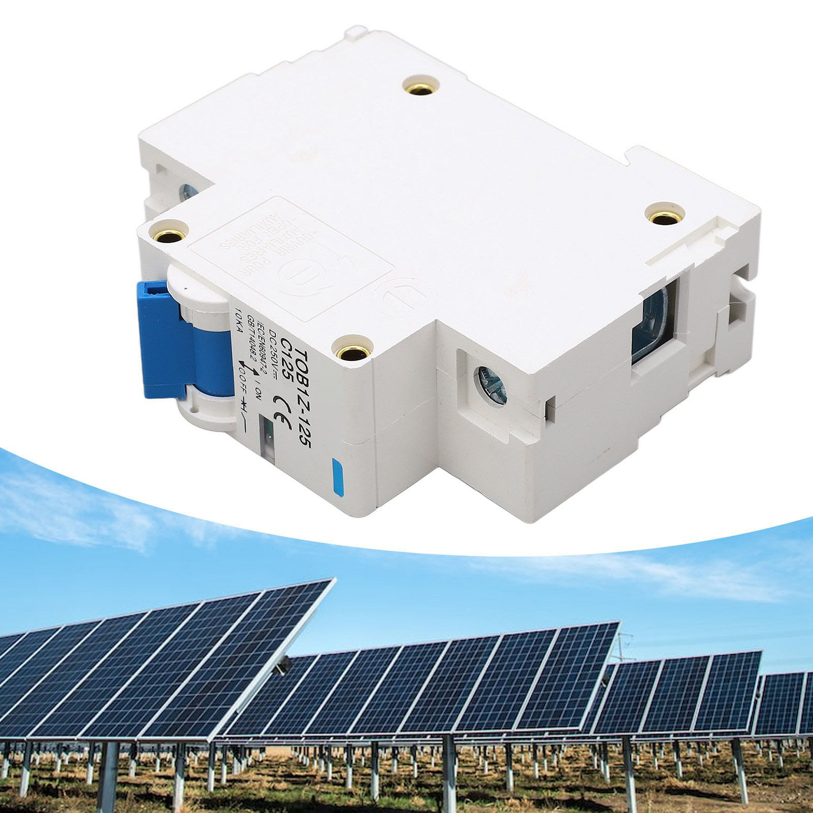 Baoyitob1z-125 C125 Miniatur-leistungsschalter 250v Dc, Miniatur-leistungsschalter 125a, 1p Photovoltaik-leistungsschalter Für Solarpanel-photovoltaiksysteme, Din-schienen-leistungsschalter.