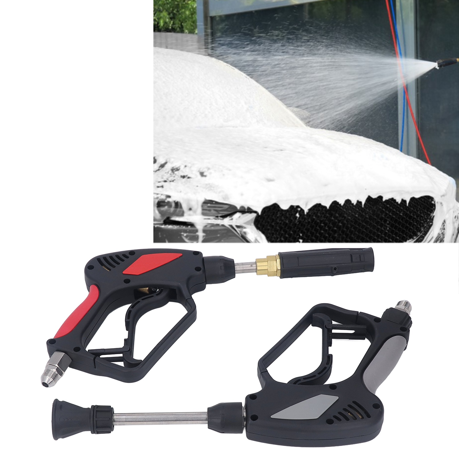 Wasserpistolen- Und Schaumpistolen-set Für 5000 Psi (10,57 Gpm) Hochdruckreiniger Mit M181,5 Mm Verwicklungsfreiem Außengewindeanschluss