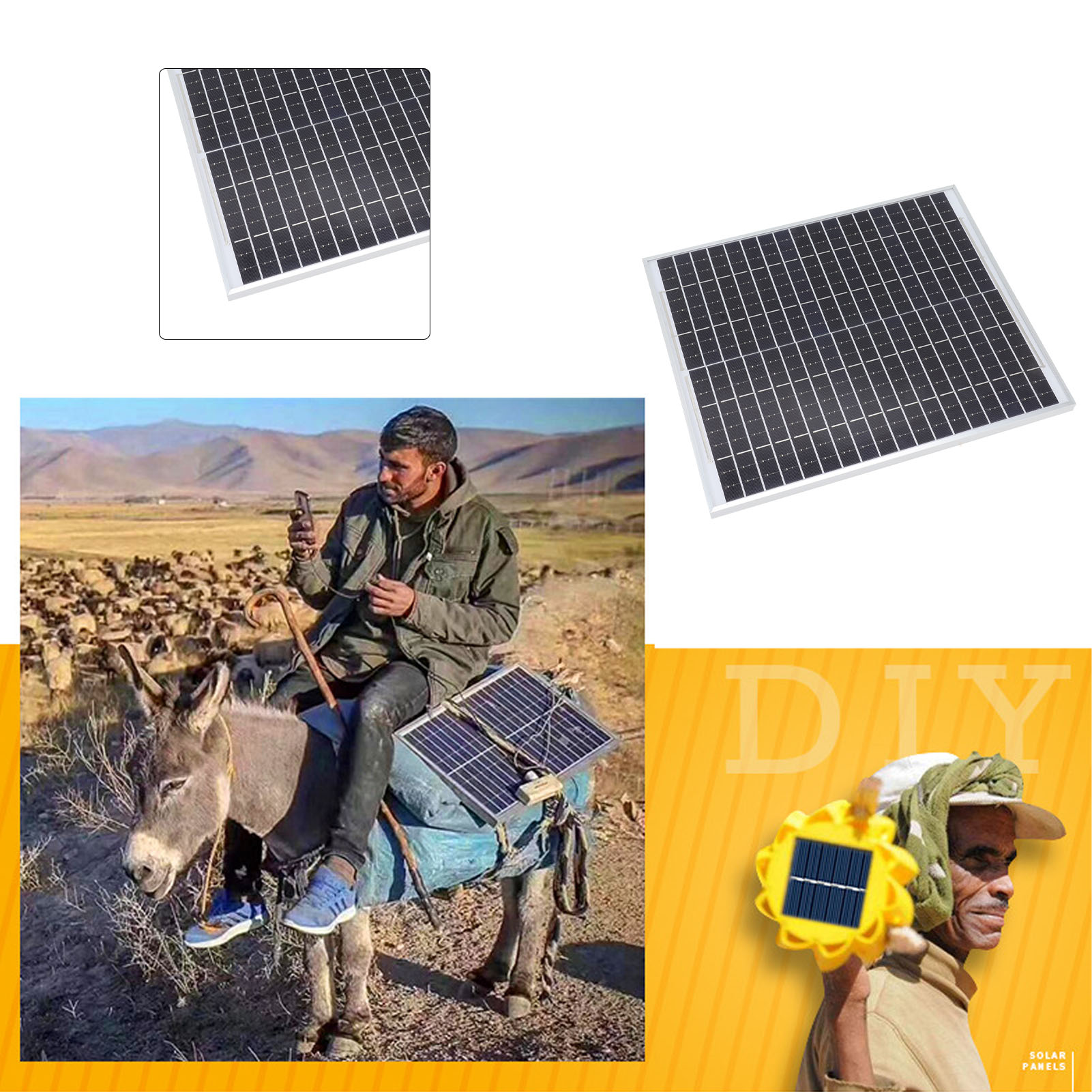 Solarmodul, Batteriemodul, Monokristallines Silizium, 20-w-last, 18-v-stromerzeugungs-, Überwachungs- Und Stromversorgungssystem, Photovoltaikmodul.