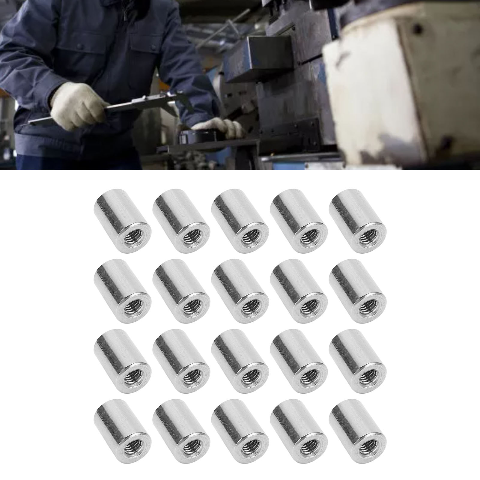 M61.0-12-l17mm Zylinder-verbindungsmuttern-set Mit Innengewinde (20 Stück)