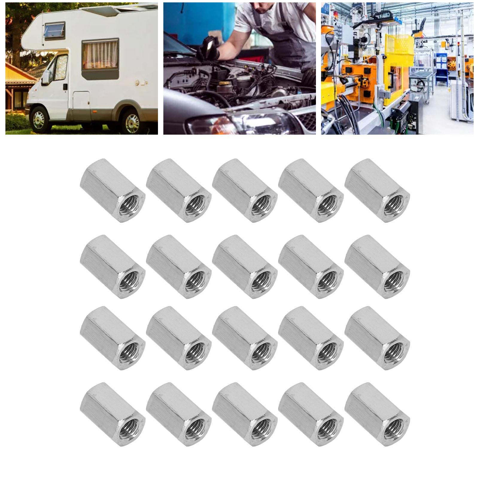 Sechskant-verbindungsmutter M81,25-13-l20mm Aus Edelstahl 304