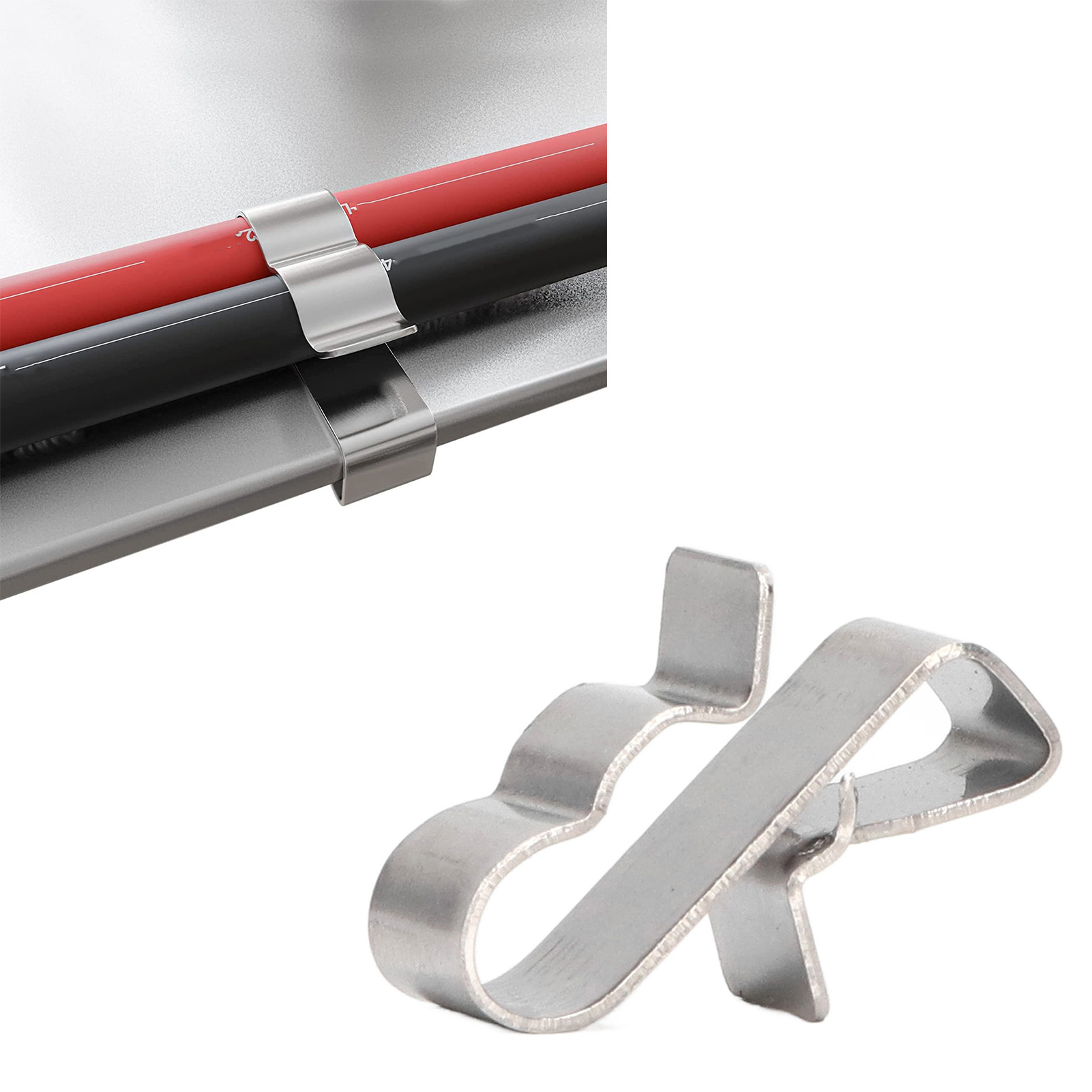 50 Kabelbinder Aus Edelstahl Für Photovoltaikkabel, Geeignet Für Kabel Von 2 Bis 6 Mm²