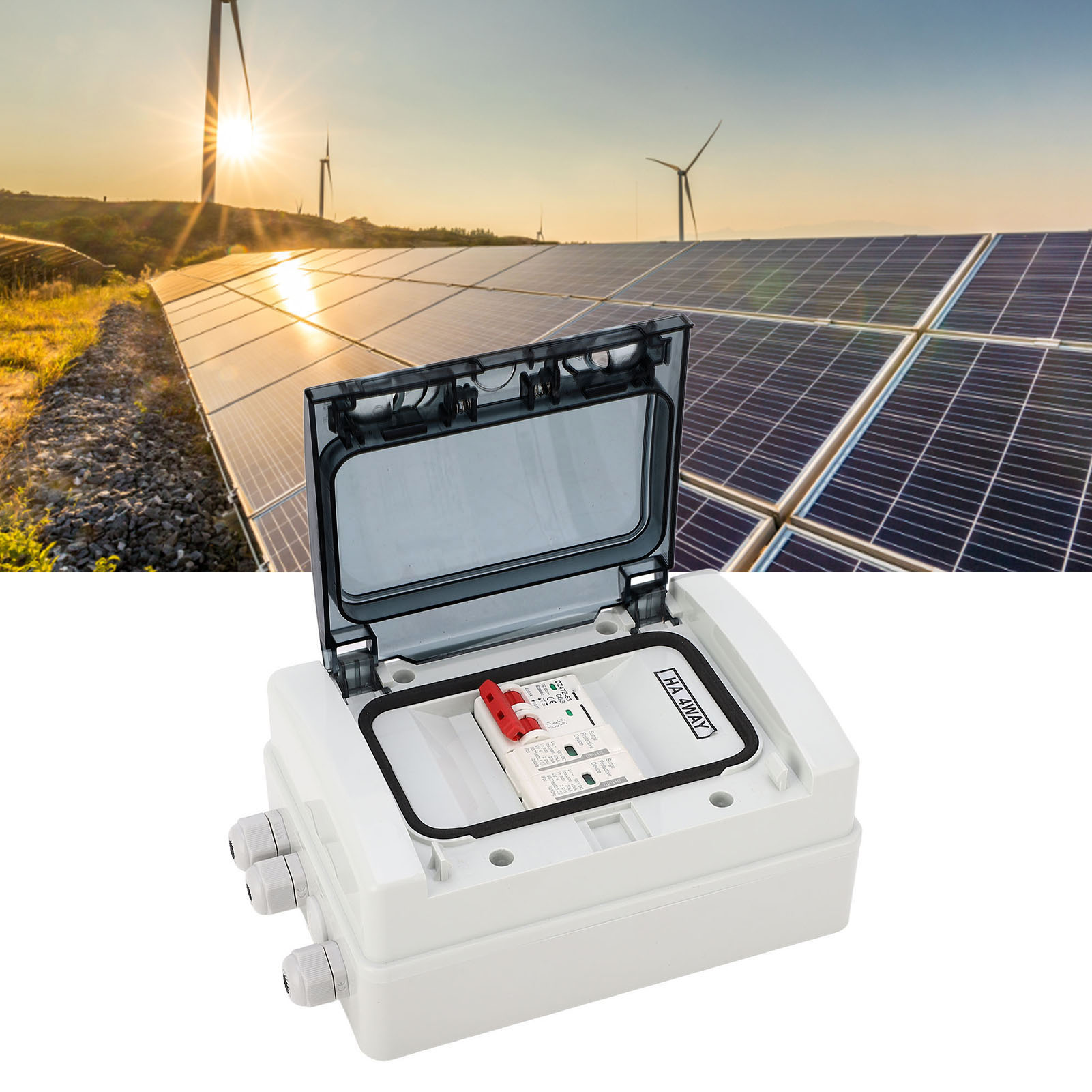 Miniatur-verteilerkasten Für Dc500v-leistungsschalter, Dc-photovoltaik-trennschalter, Wasserdichtes Gehäuse, Solar-leistungsschalter Für Den Außenbereich, Ip65 Wasserdicht 63a.
