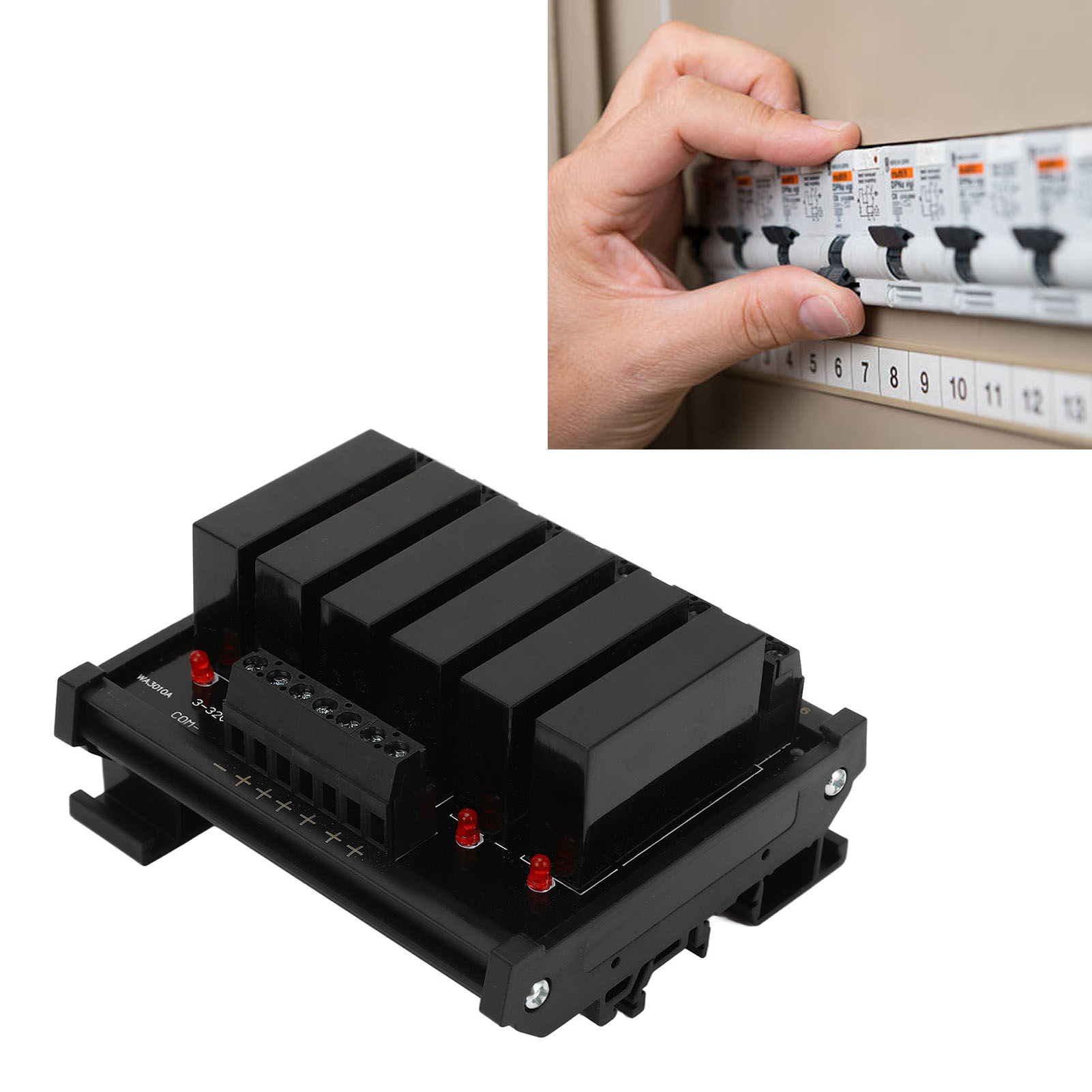 Berm® 6p Dc-ac-schienenmontage-halbleiterrelaismodul: Gemeinsamer Positiver Steuereingang 3-32vdc, Last 5-8a, 24-480vac.