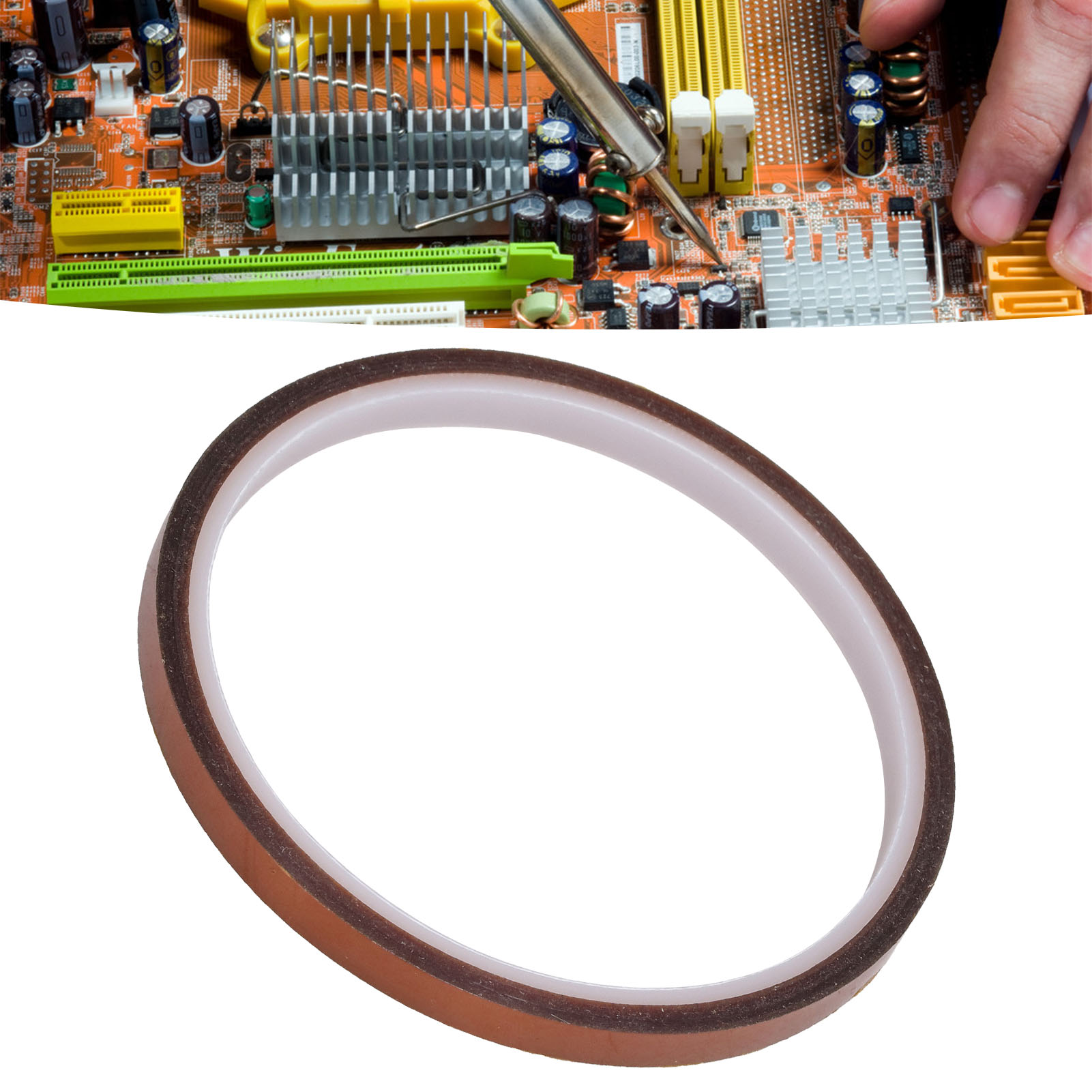 Braunes Isolierband Für Die Wärmeübertragung Bei Hohen Temperaturen In Batterien, Verkauft In Packungen Mit 10,5 Mm Breite.