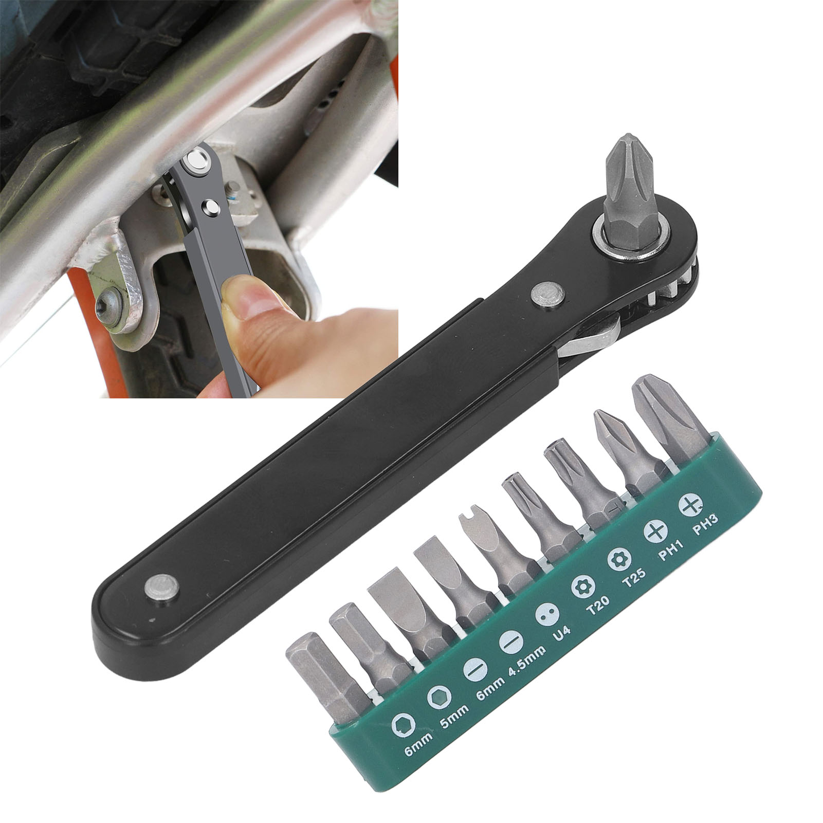 Set Bestehend Aus 11 Mini-1/4"-taschenschraubendrehern, 1/4"-ratschenschlüssel, Hochdrehmomentstarkem, Schlankem, Rechtwinkligem Edc-miniaturwerkzeugset Mit 90-grad-umschaltgriff Und Mehreren Sechskan