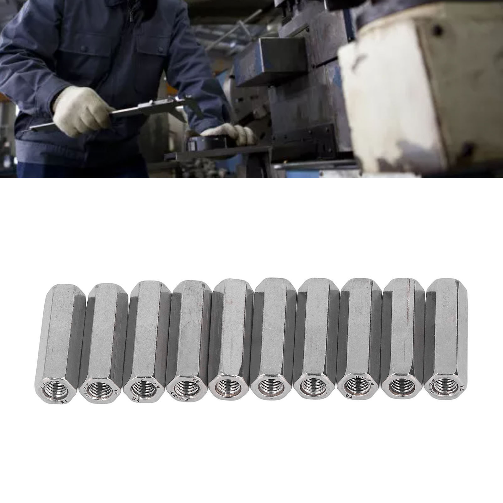Sechskant-verbindungsmutter M81,25-13-l45 Mm Aus Edelstahl 304