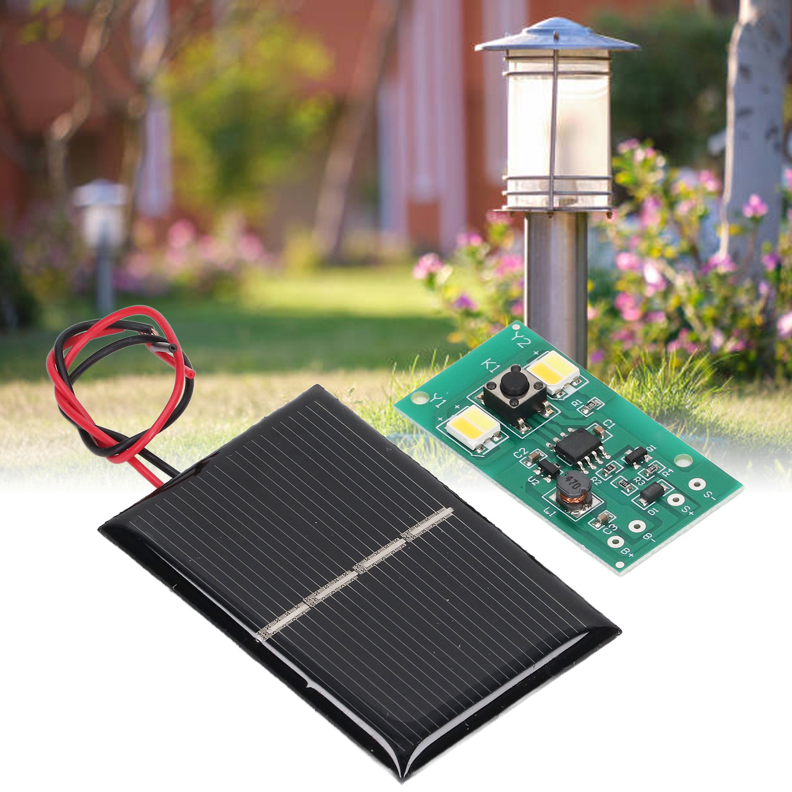 Ich Verkaufe 2 Steuerplatinen-kits Für 1,2v Solar-bicolor-led-beleuchtung, Bestehend Aus Einer Solarplatine, Einer Led-beleuchtungsplatine Und Einem Batteriefach.