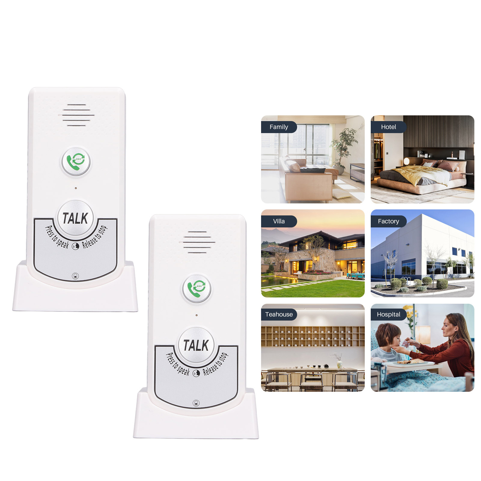 Drahtlose Gegensprechanlage Für Zuhause, Speziell Für Ältere Menschen Entwickelt, Zwei-wege-kommunikation, Pager Für Pflegekräfte, Schwesternrufsystem Für Patienten/senioren/behinderte/tagespflegepers