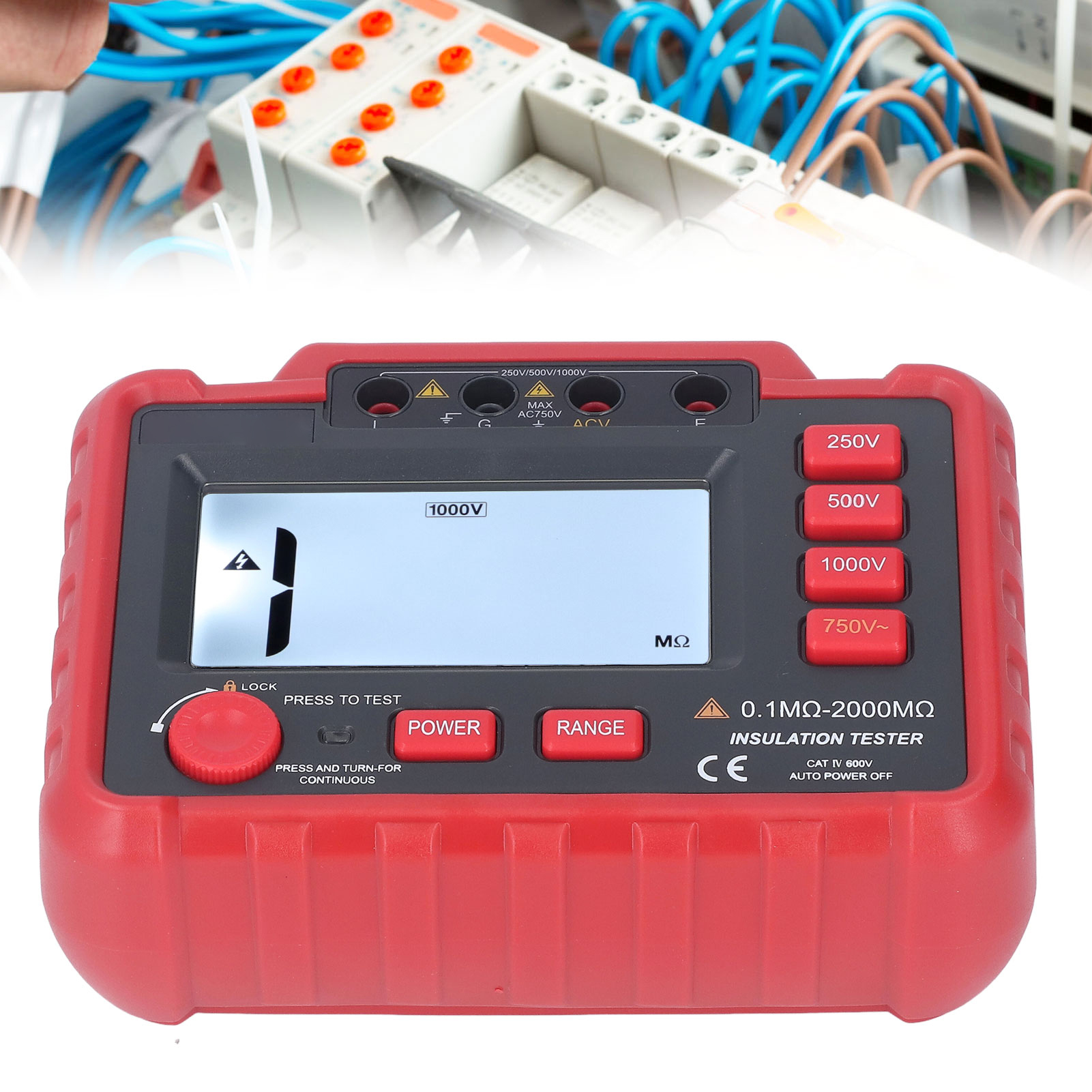 Aneng Megohmmeter Digitales Isolations- Und Erdungswiderstandsmessgerät Für Elektronische Hochspannungsgeräte