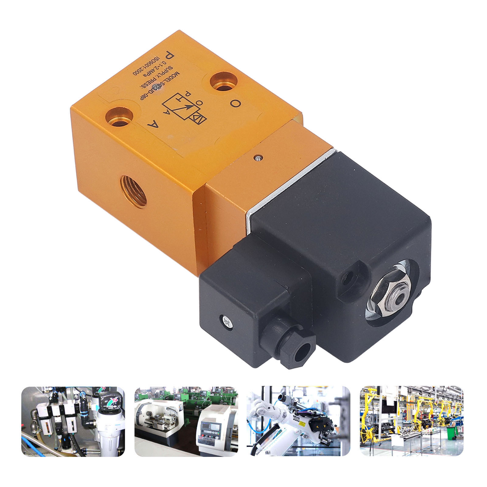 Sg23jd-08p G1/4"-magnetventil Mit Innenliegender Betätigung, 3/4"-wege-umschaltung, 2-positionen, Hochdruckabschaltung, 24 V Dc