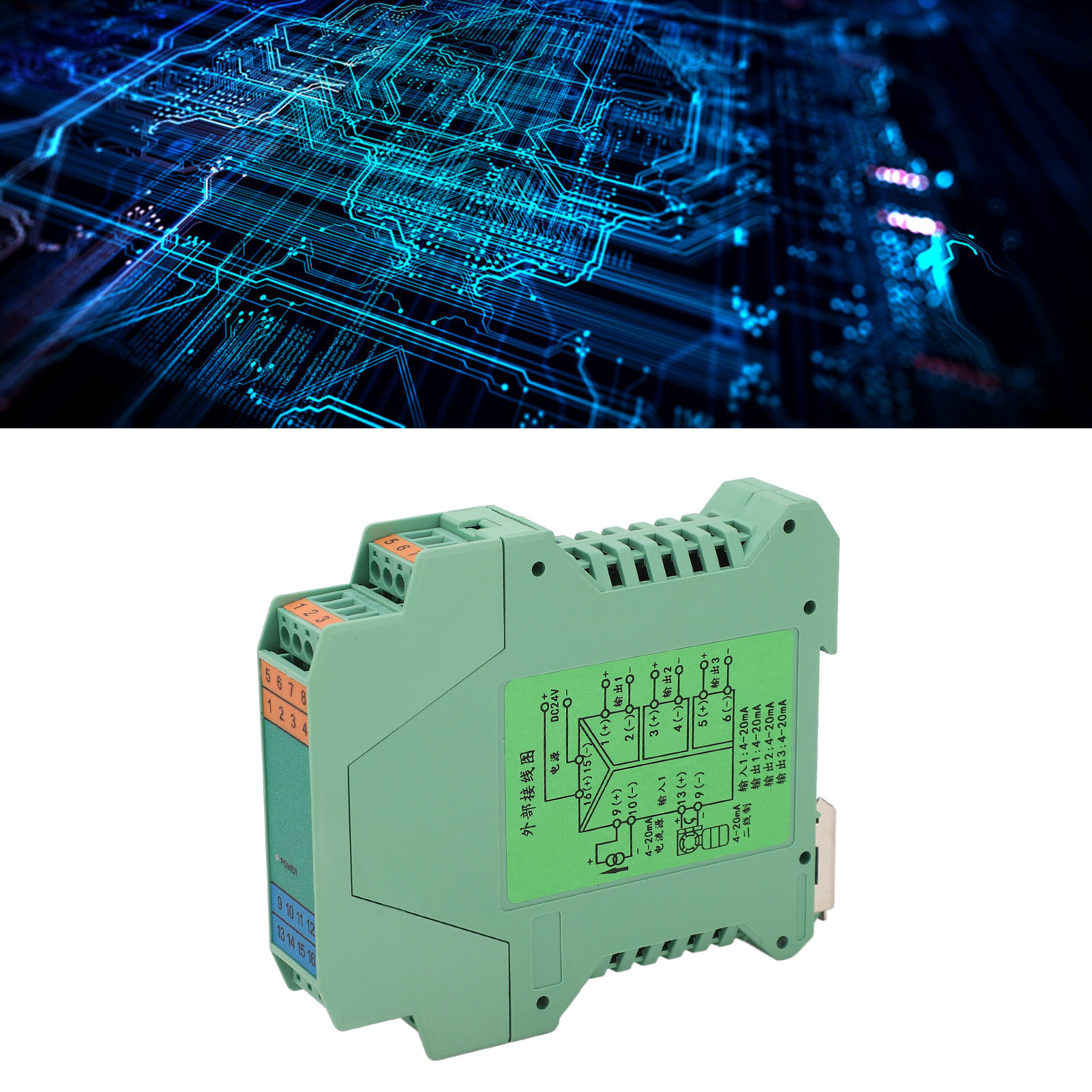 420ma Stromtransmitter, Dc-signalisolator, Analoge Sps-steuerung, Stromtrennung, Ein Eingang Und Drei Ausgänge.