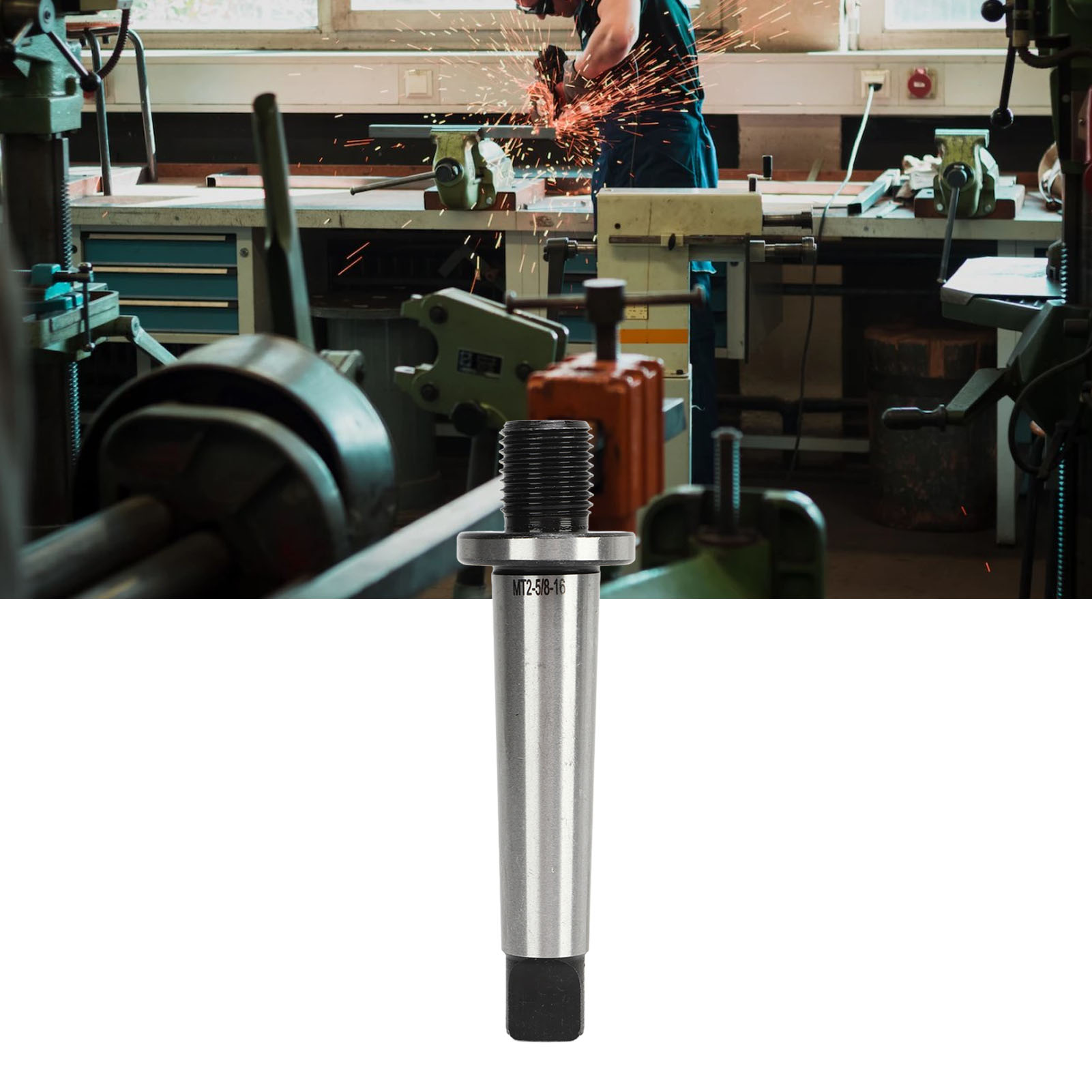 5/8"-16 Gewindebohrfutter Mit 2mt-schaft, Gehärteter Mt2-morsekonusadapter, Bohrwerkzeughalter, Pleuelstange