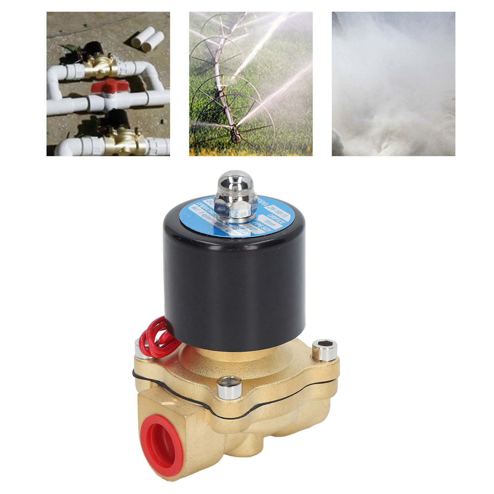 Zweiwege-magnetventil Aus Messing Mit Zwei Positionen, 1/2-zoll-steuerelement, 2w160-15/ac220v, Normalerweise Geschlossen