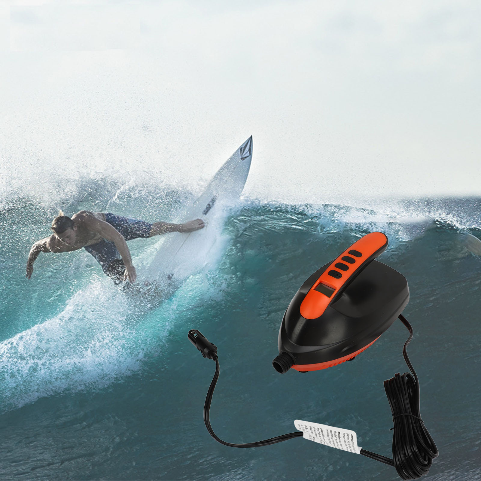 Ht-781 12v Elektrische Auto-luftpumpe, 16 Psi, Ideal Zum Aufpumpen Von Sup-boards, Surfbrettern, Booten, Zelten Und Kajaks.