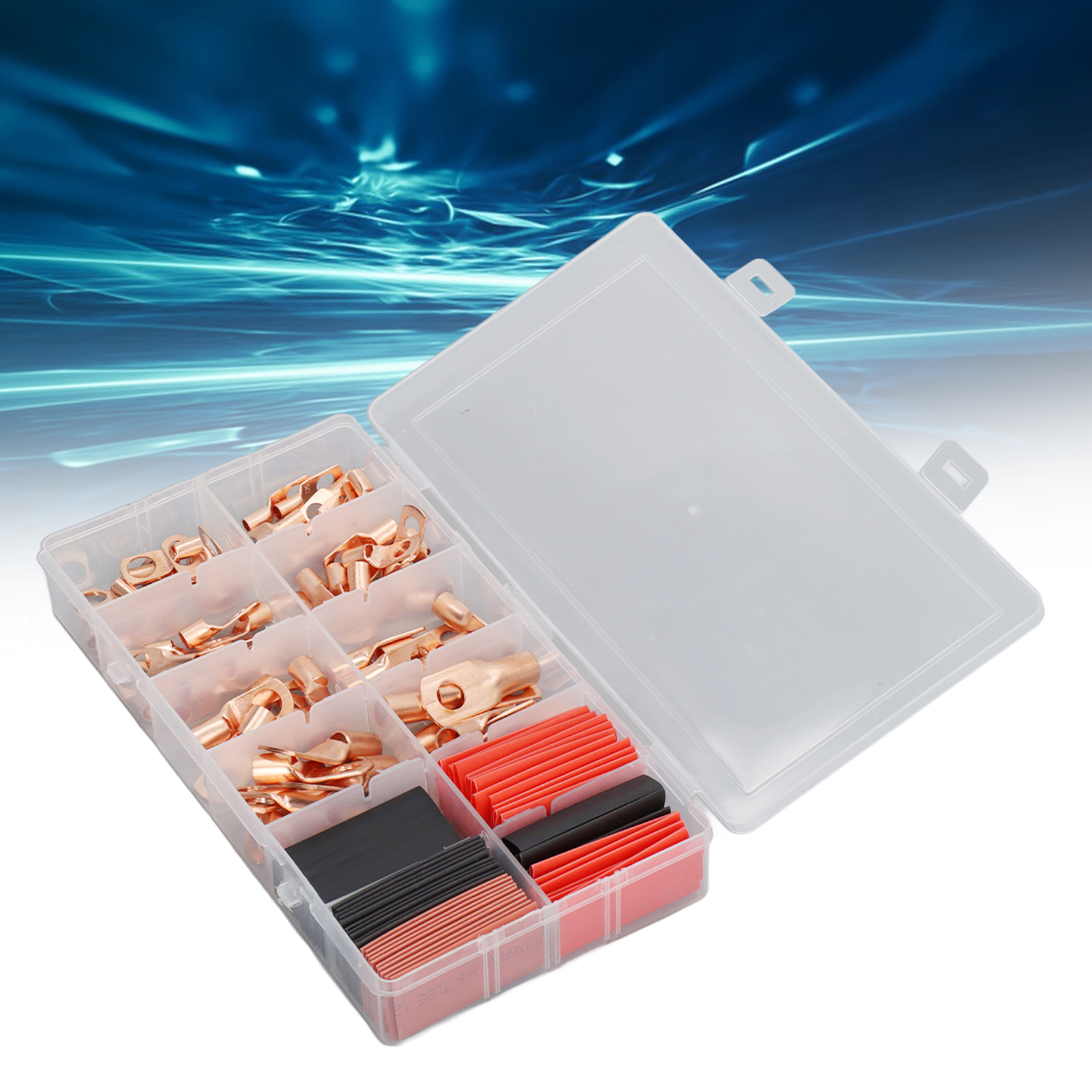 150-teiliges Set Inklusive Crimpverbinder Für Batteriepole Mit Kupfersichtring Und Lötverbinder.