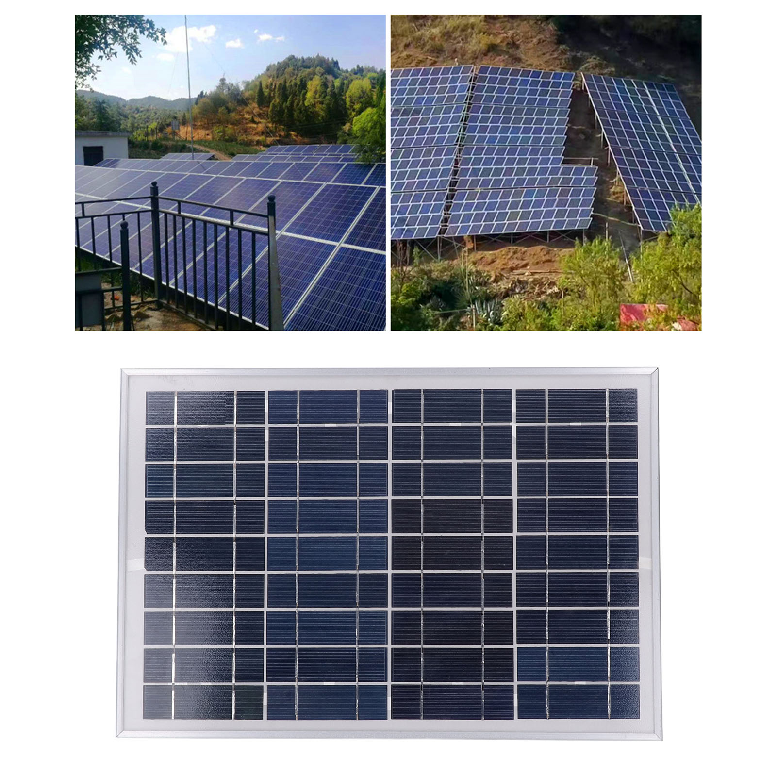 Solarmodul, Monokristallines Silizium, 10-w-last, 18-v-stromerzeugungs-, Überwachungs- Und Stromversorgungssystem, Photovoltaikmodul.