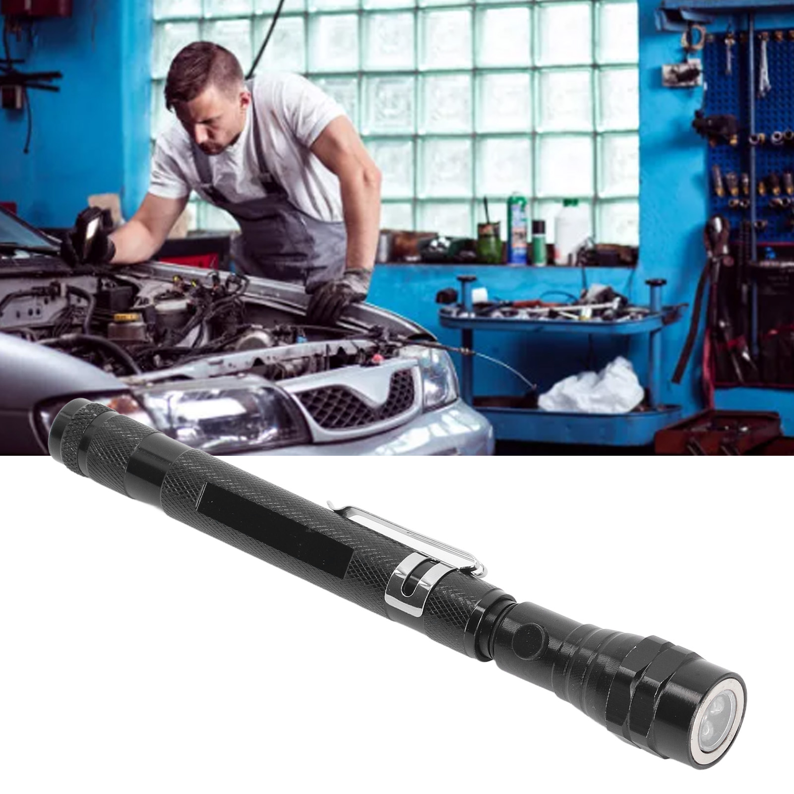 Teleskop-magnetmikrofon, Magnetisches Probenahmegerät, Magnetische Taschenlampe, Tragbare Teleskopische Wandinspektionslampe Für Den Innenbereich, Cooles Gadget, Geburtstagsgeschenk Für Männer.
