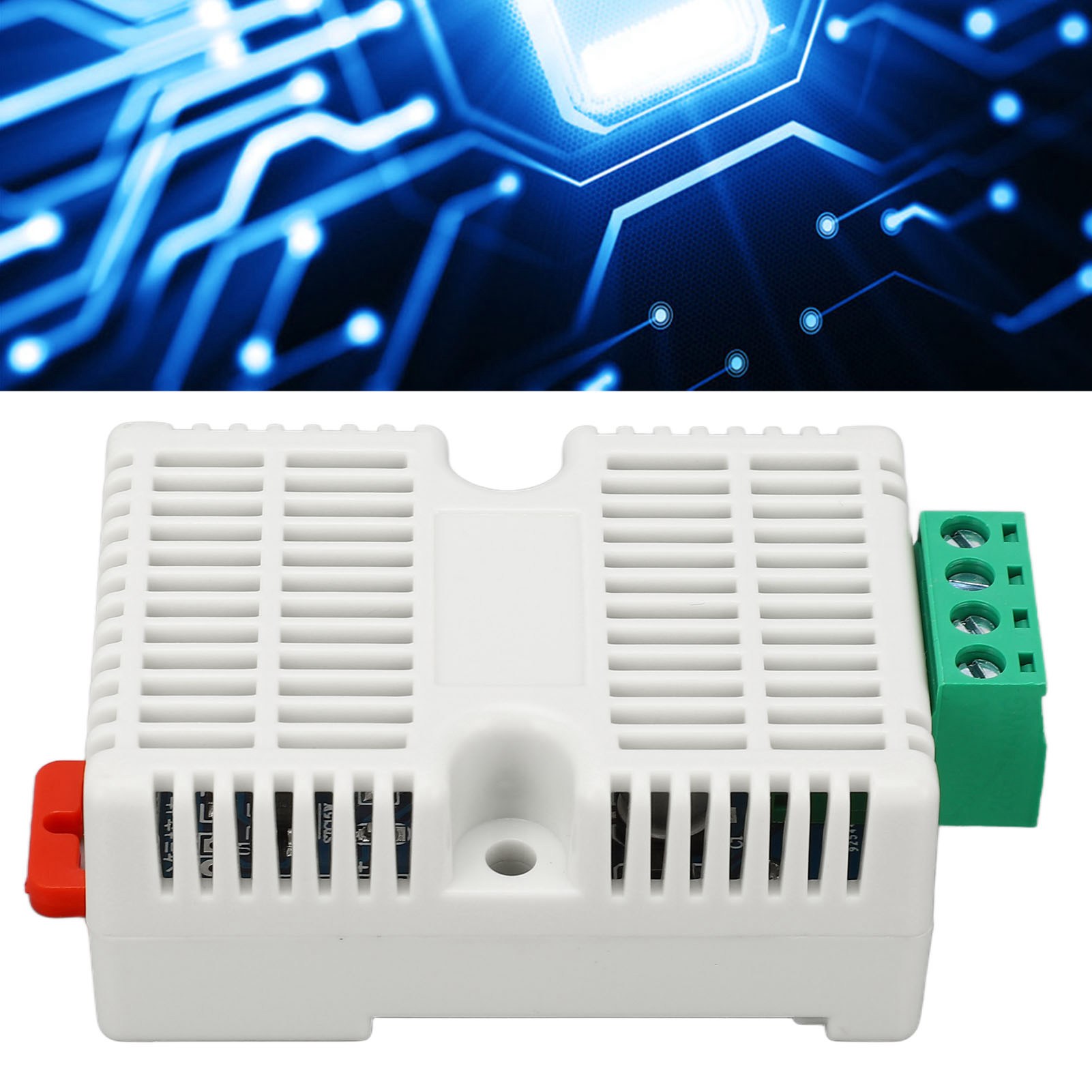 Das Rs485-typ Din-schienen-temperatur- Und Feuchtigkeitstransmittermodul Verwendet Den Sht35-chip Für Den Rs485-ausgang.