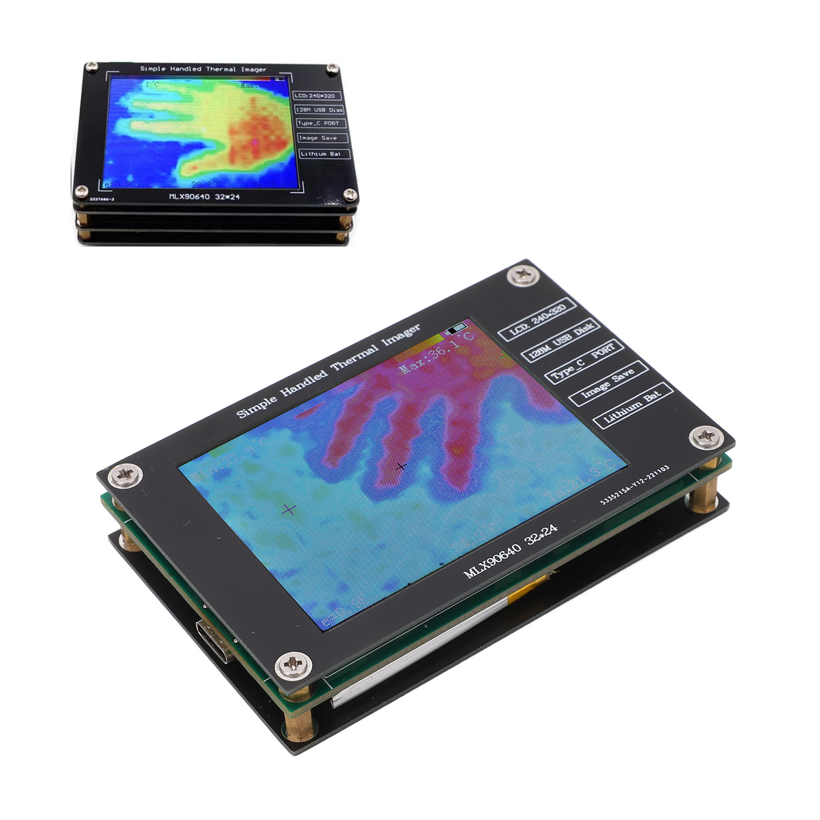 Tragbare, Multifunktionale Wärmebildkamera Mit 2,8-zoll-lcd-bildschirm.