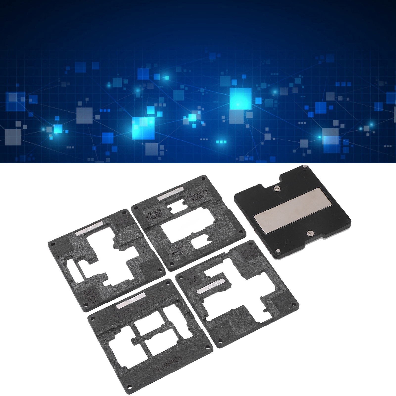 Amao Easy Repair Ipx-14/18-in-1 Lötunterstützungsset Für Die Zwischenschicht (mesh) Mit Pro Max Lötunterstützung Für X/11/12/13/14 Modelle Und 0,12 Mm Dicke.
