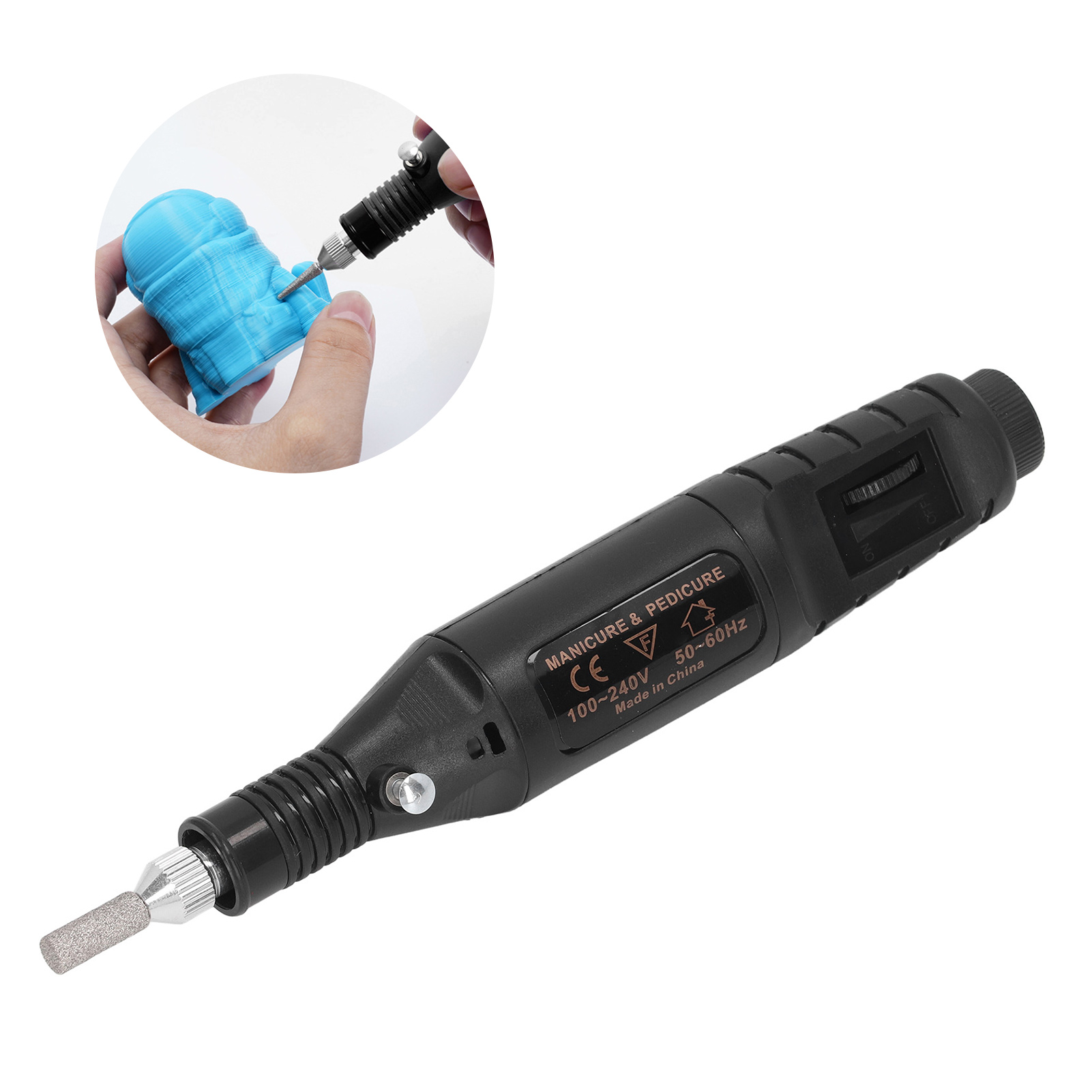 3d-gedruckter Modellschleifer, Mini-elektroschleifer, Tragbarer Usb-schleifer, 100–240 V