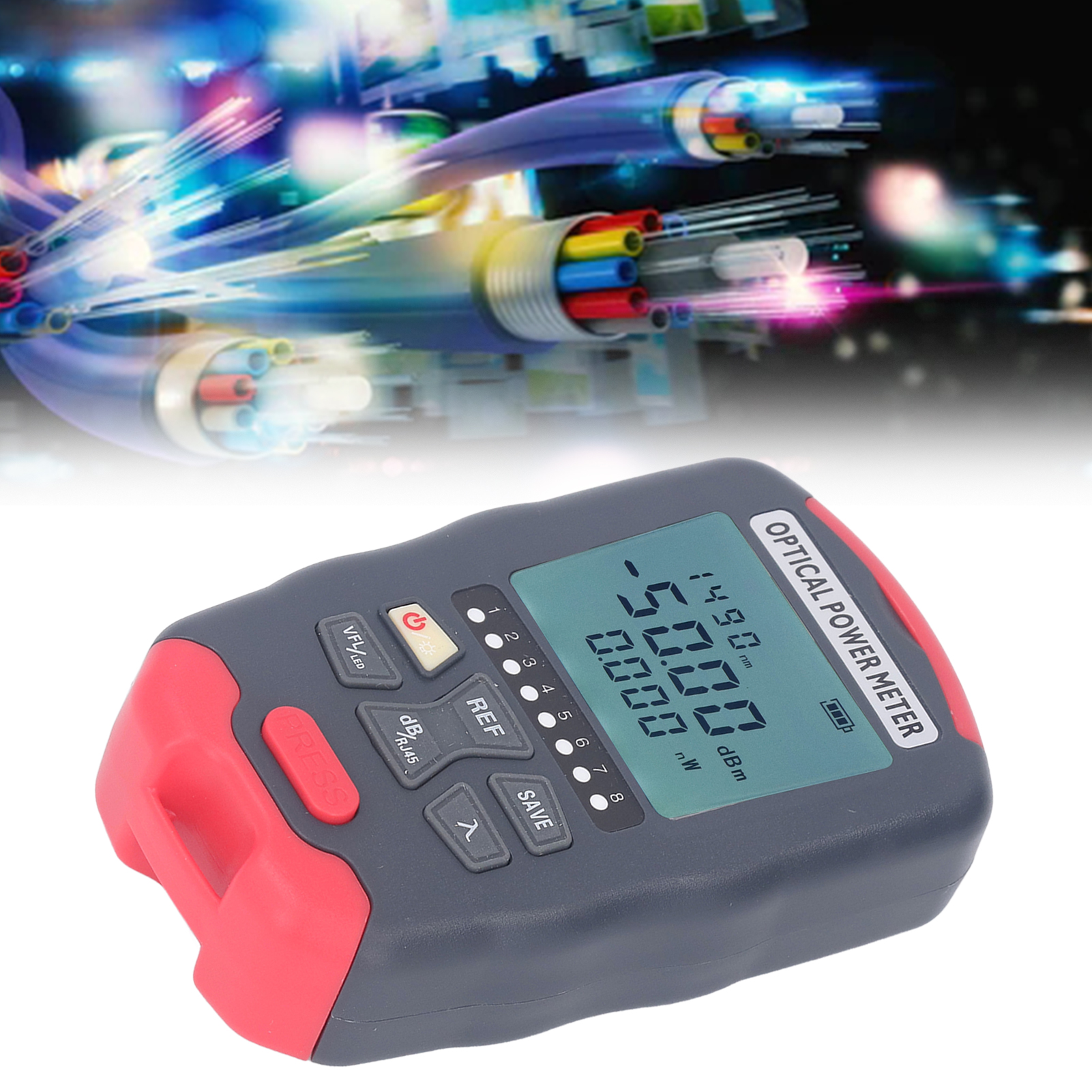 Mini-3-in-1-lichtwellenleiter-wattmeter Mit Integrierter Rotlichtfunktion, 20 Km Reichweite, Led-lampe, Netzwerkkabelprüfung, Aua-d50 Glasfaser-wattmeter