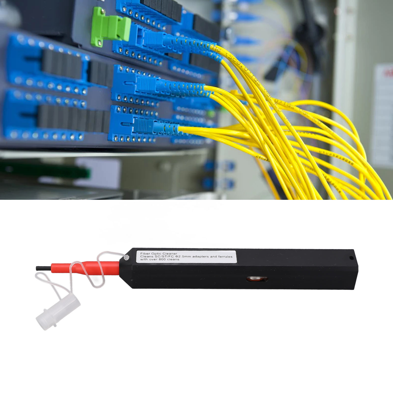 Universeller Reinigungsstift Für Sc/fc/st-lichtwellenleiter, Ein-knopf-lichtwellenleiterreiniger, Lichtwellenleiter-endreinigungsstift, 2,5 Mm.