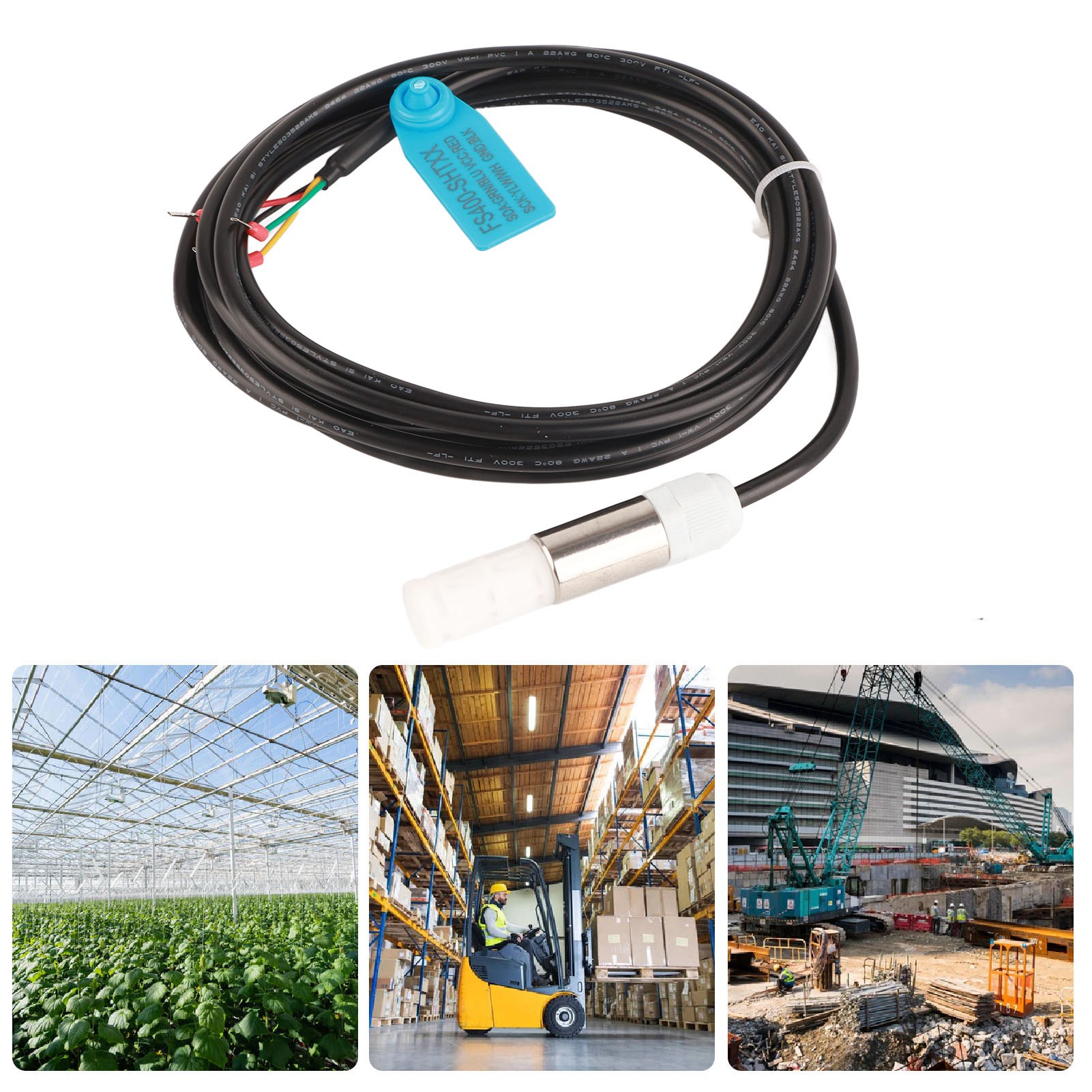 Digitale Bodentemperatur- Und Feuchtigkeitssonde Fs400-sht35 Mit 3 M Verlängerungskabel, Höchste Genauigkeit, Geringer Stromverbrauch, Gehäuse Aus Edelstahl Und Kunststoff, 3,3 V Dc I²c-ausgang