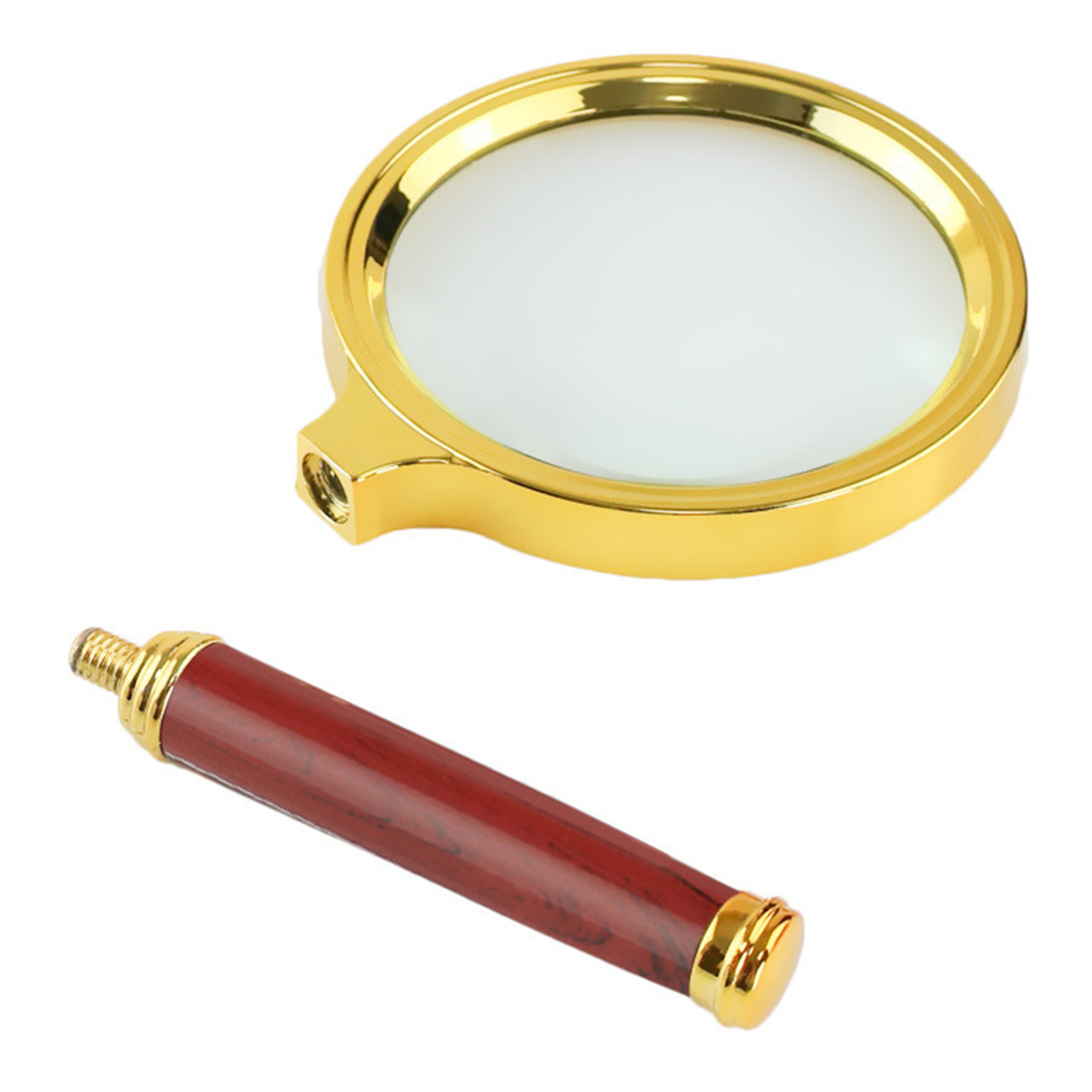 Vergrößerungsglas Mit Holzgriff, 10-fache Vergrößerung, Geeignet Zum Lesen Und Für Ältere Menschen, Sowie Taschenlupe Zur Jadeidentifizierung.