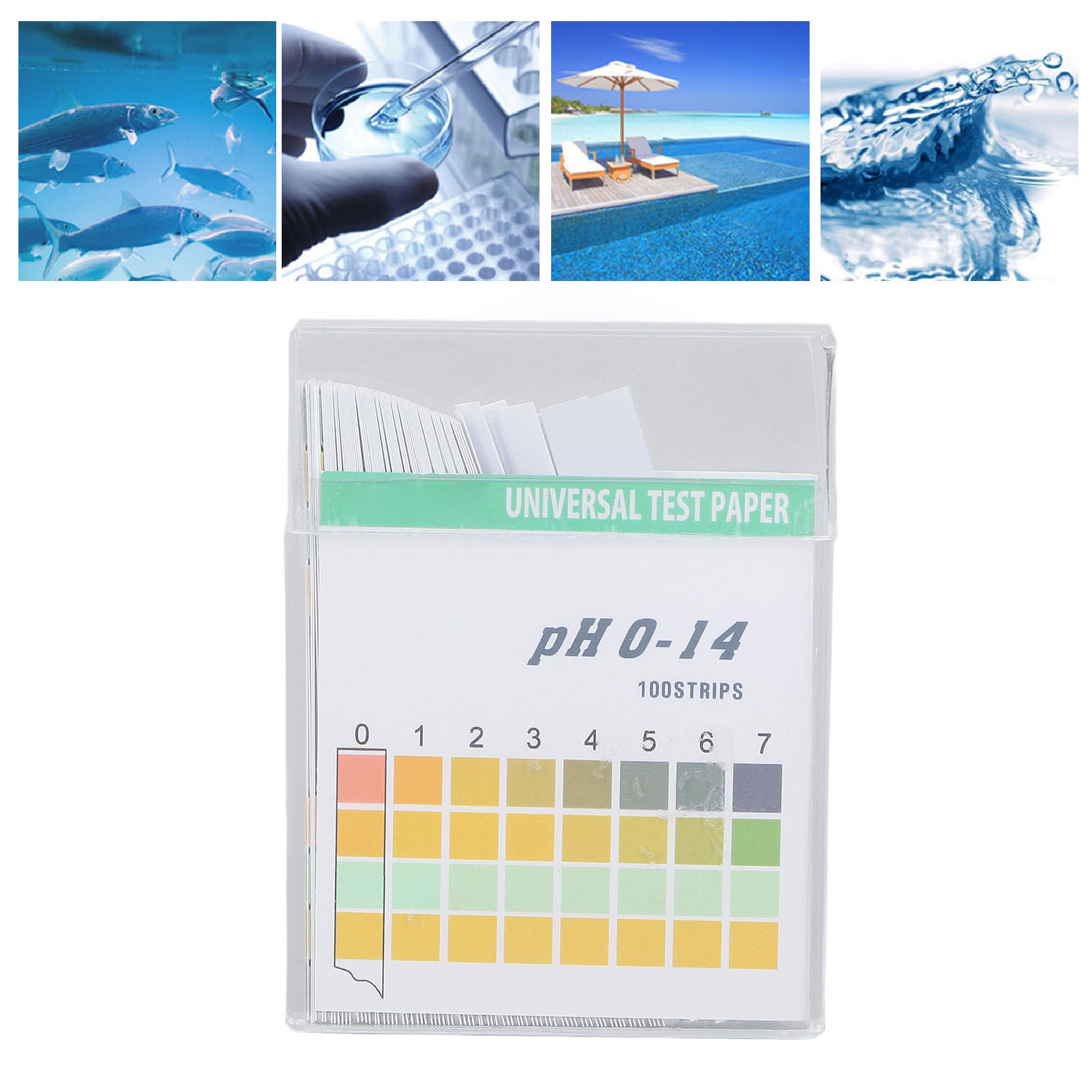 Ph-teststreifen In Schachtel (0-14, 100 Streifen) - Präzisions-teststreifen Für Säure-basen-tests Zur Untersuchung Von Kosmetika, Trinkwasser Und Böden.