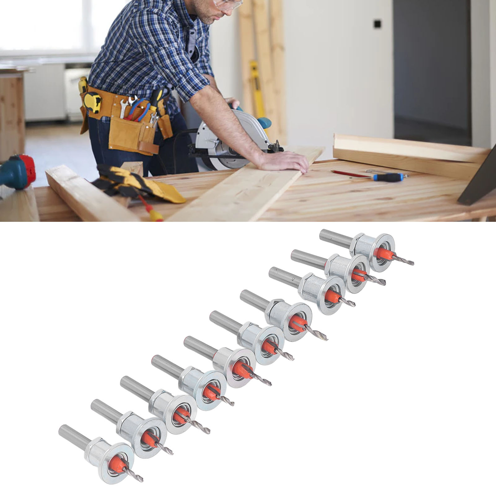 Senkbohrer Mit Verstellbarer Position Für Holzbearbeitung, Stufenbohrer Für Die Schraubmontage.