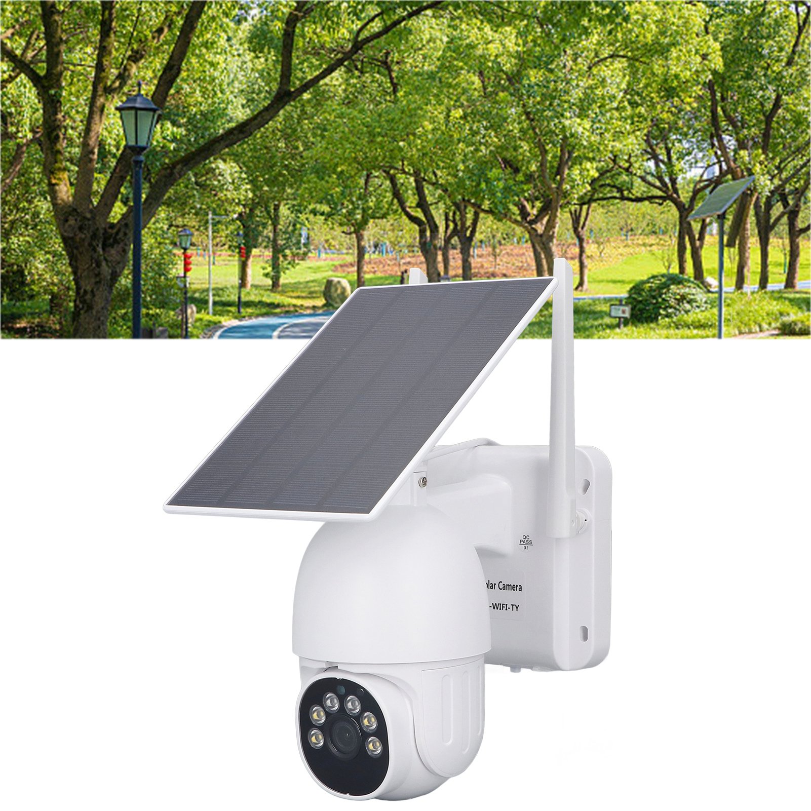 Tuya Ptz Wasserdichte Smart-sicherheitskamera Mit 1080p-hd-nachtsicht Und Solarstrom