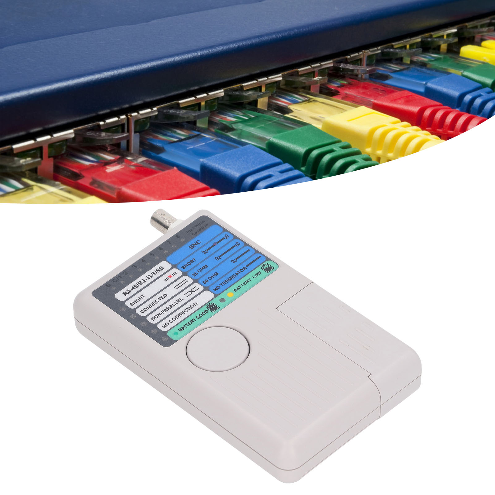 Vier-in-eins-kabeltester, Multifunktions-netzwerkkabeltester, Nbc-koaxialkabeltester, Usb/rj11/rj45-tester.