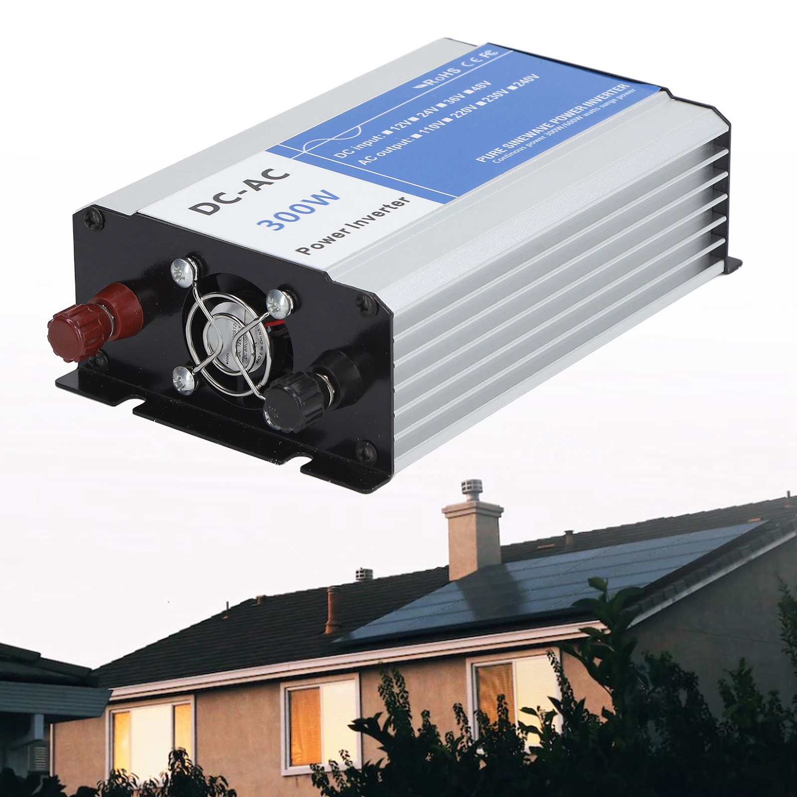 300w Sinus-wechselrichter, 220v Ac-adapter Für Fahrzeuge, Mit 5v 2,1a Usb-anschluss, Für Solaranlagen In Wohnmobilen, Lkws Und Booten (24v Dc-eingang).