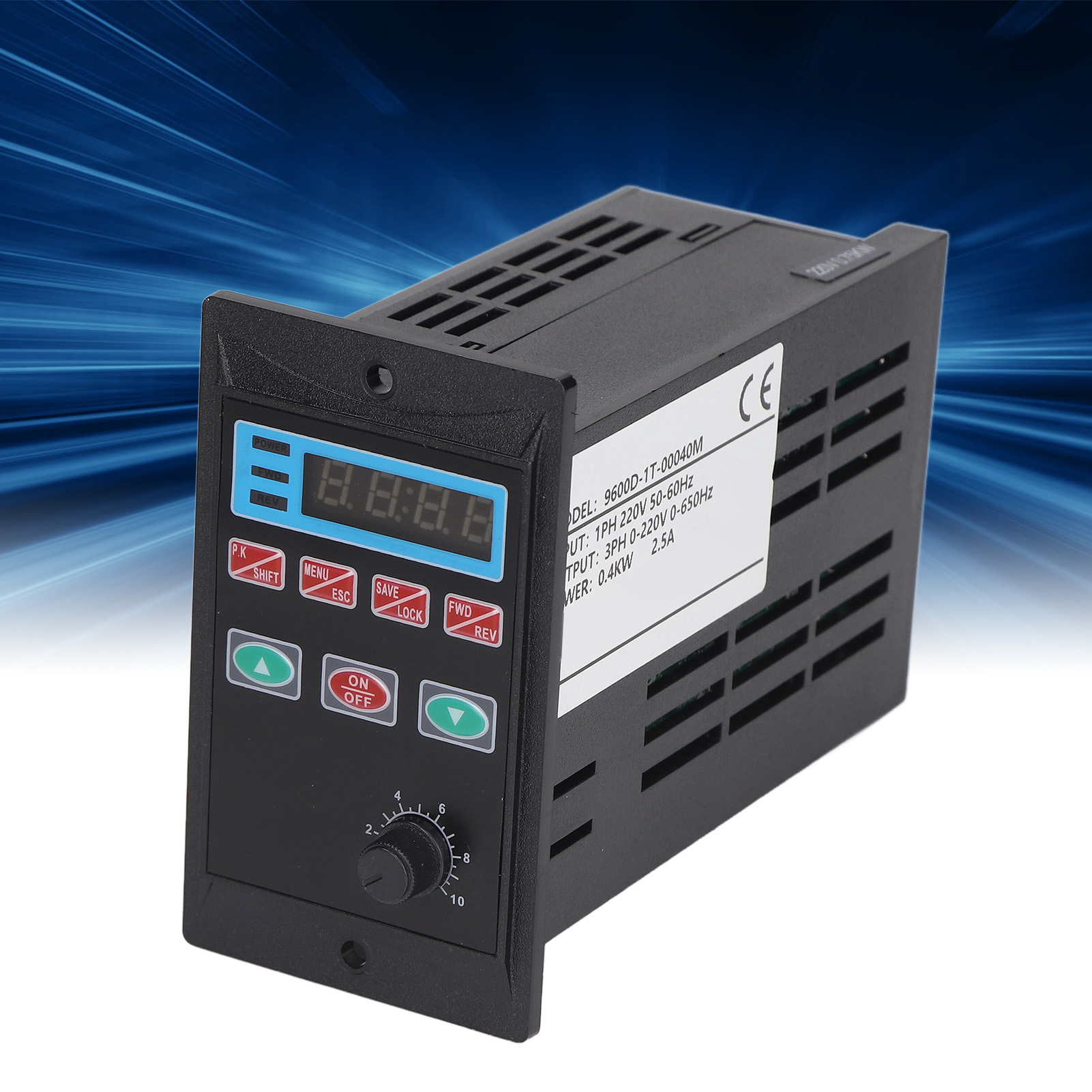 Drehzahlregler Für 400w Mini-wasserpumpenmotor (9600d-1t-00040m): Einphasiger 220v Eingang, Dreiphasiger 0-220v Ausgang, Mit Rs485-kommunikation.