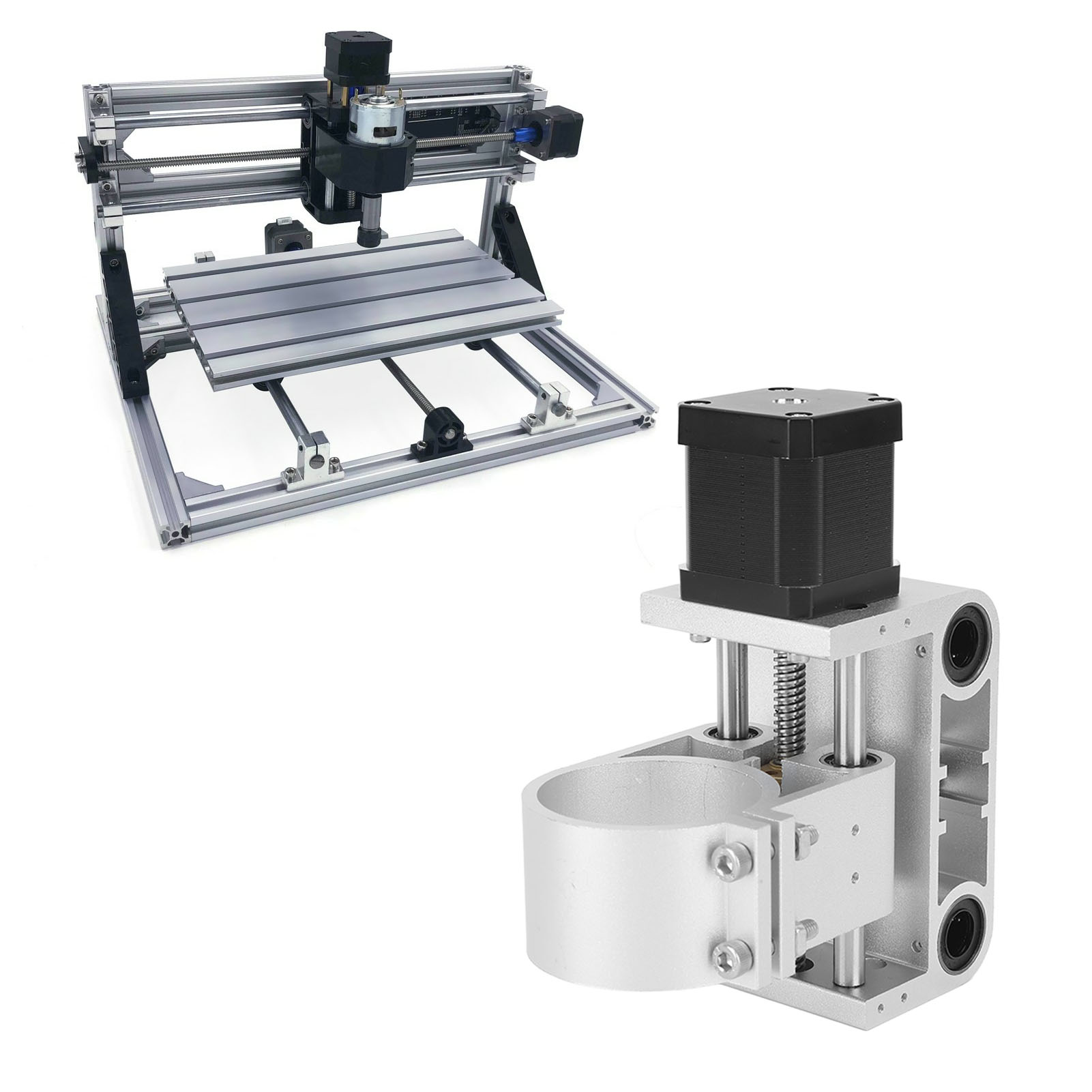 Cnc-aluminium-z-achsen-spindelmotorunterstützung 300-500w, Spindelunterstützungsdurchmesser 52 Mm, Hub Geeignet Für 3018-max.