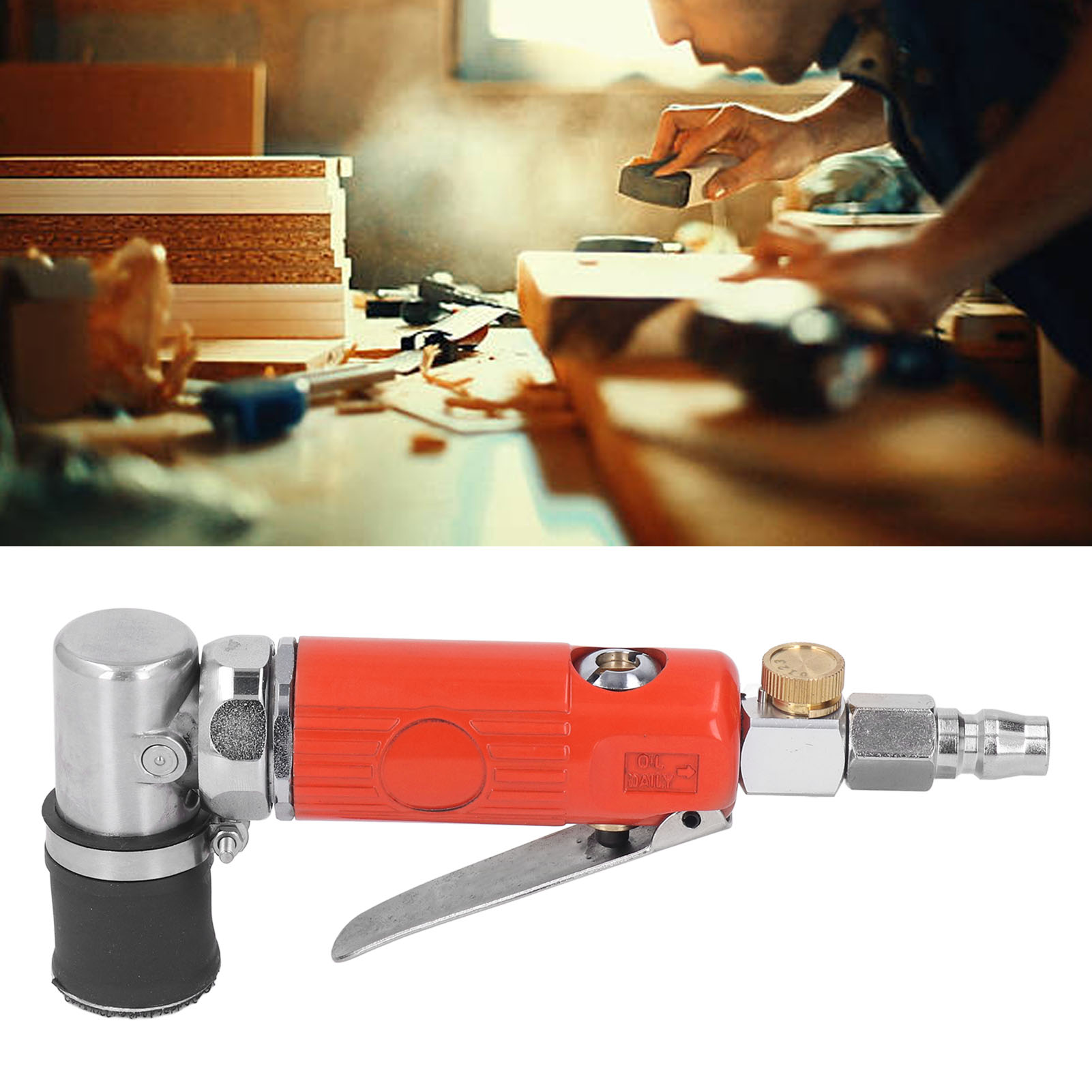 1-1/4" Schleifscheibe, 1/4" Lufteinlass, 8500 U/min Oszillierende Exzentrische Pneumatische Schleifmaschine, Präzisionsschleifmaschine, Poliermaschine.
