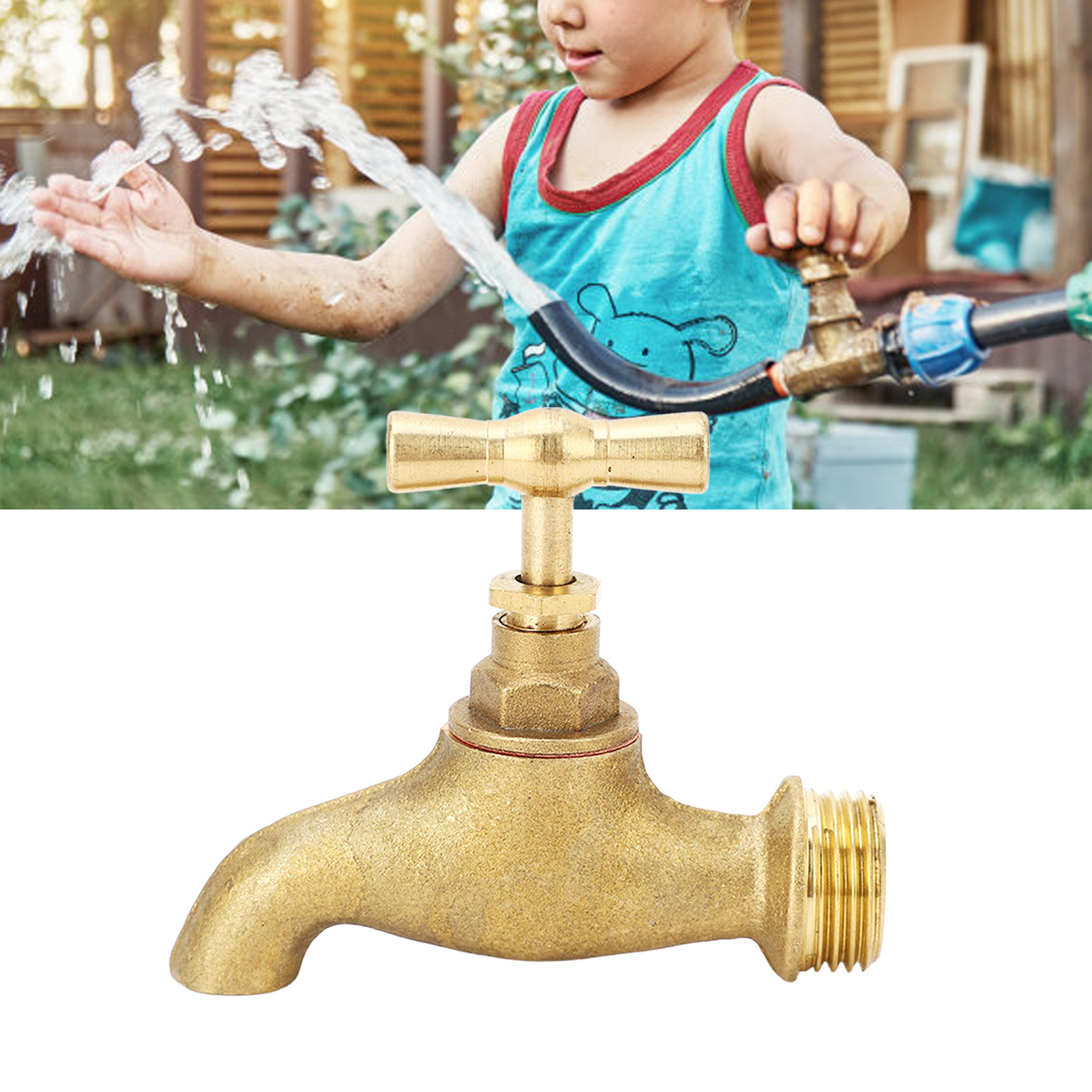Messinghahn Zum Anschluss Des Wasserschlauchs Der Waschmaschine, Autowaschanlage, Pflanzenbewässerung, Mit Langsam/schnell Öffnendem Wasserhahn-einlassgewinde G1/2 Zoll.