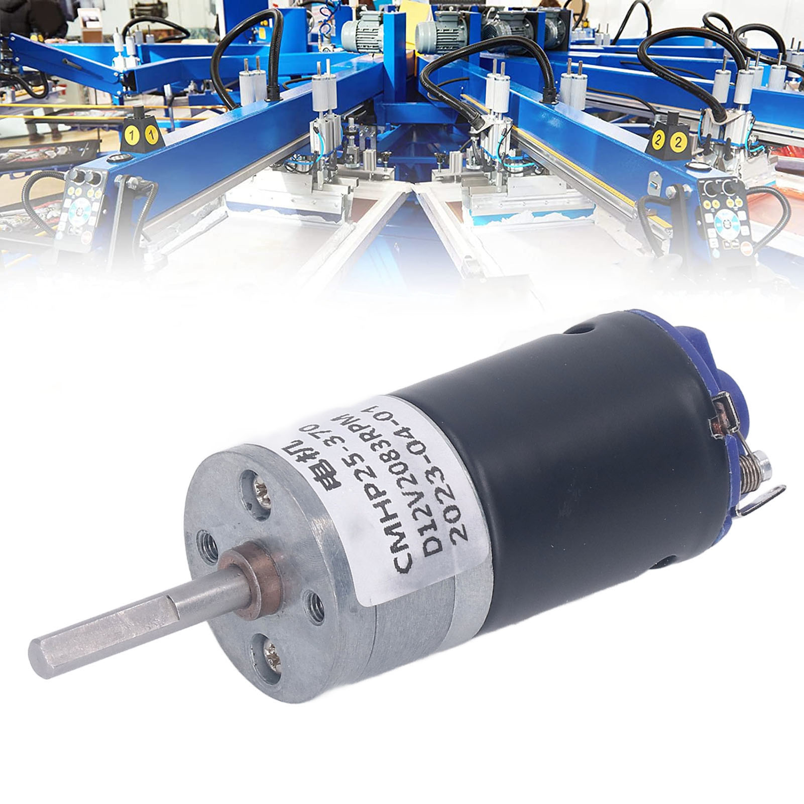 Cmhp25-370 Langwellen-getriebemotor, Hohes Drehmoment Und Hohe Leistung, 12 V, 2083 U/min, Schwarz